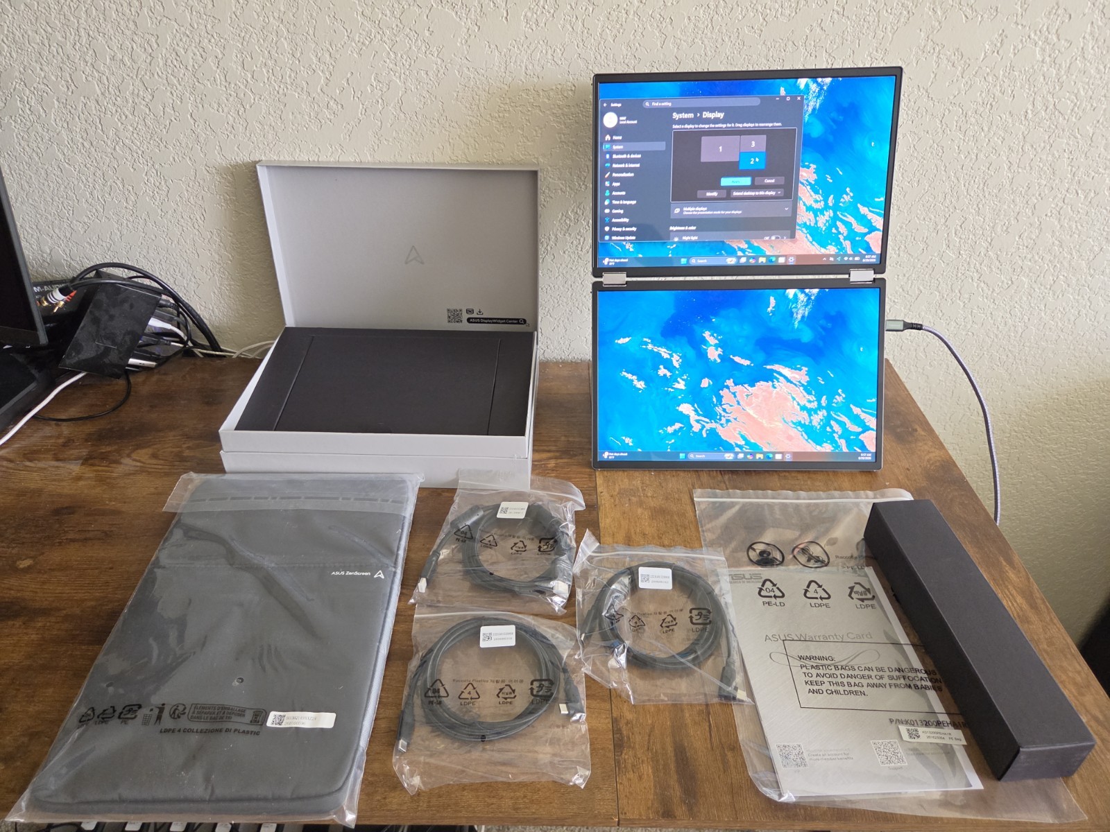 ASUS ZenScreen Duo OLED MQ149CD Dual 14" WUXGA USB-C HDMI Open Box