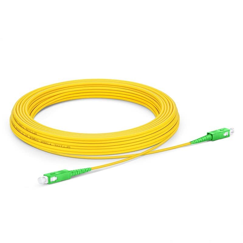 15M 50FT Singlemode Simplex Fiber Optic Cable 9/125 SC APC Patch Cable Network