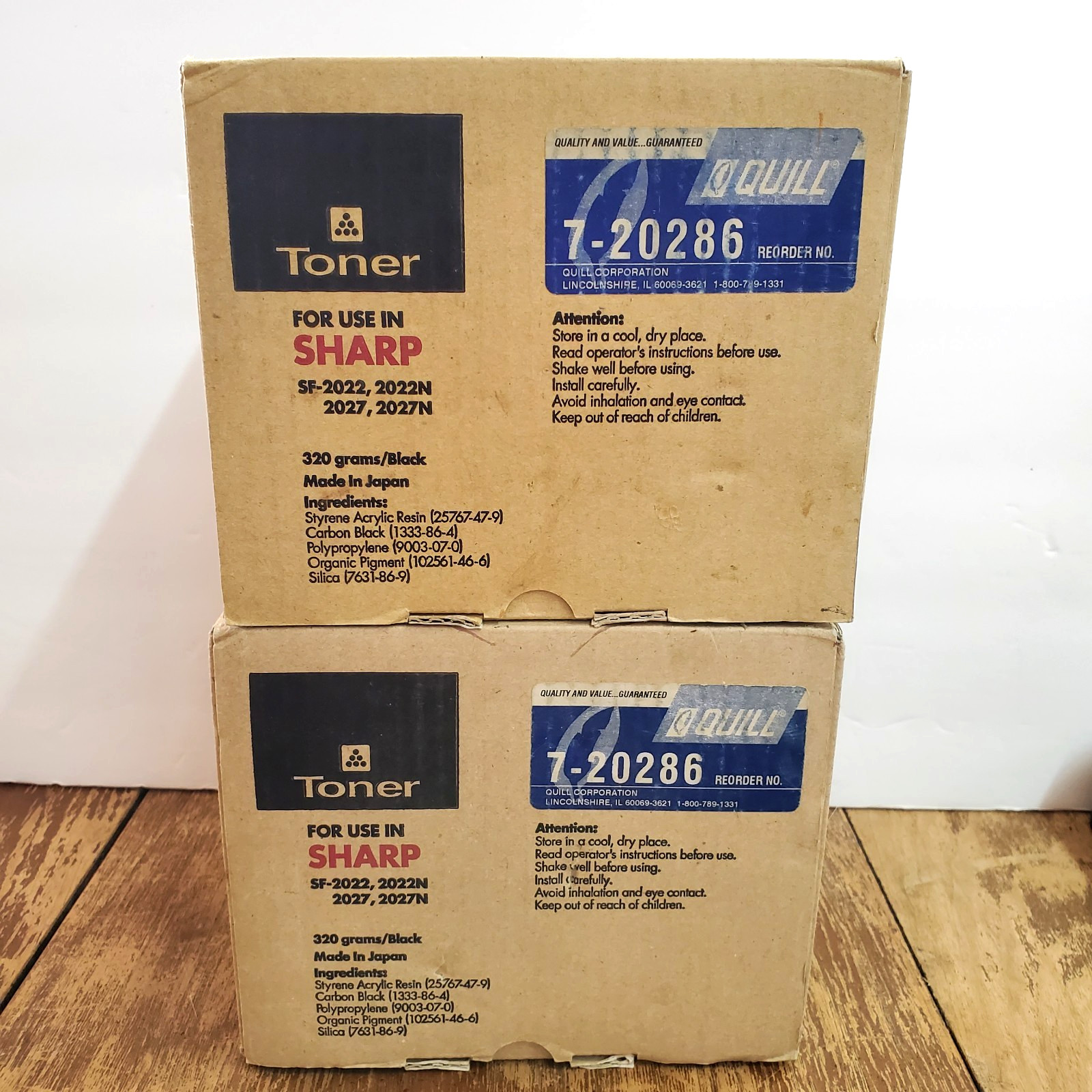 Lot of 2 Sharp 7-20286 Genuine Black Laser Toner Cartridges for SF-2022 NOS NEW