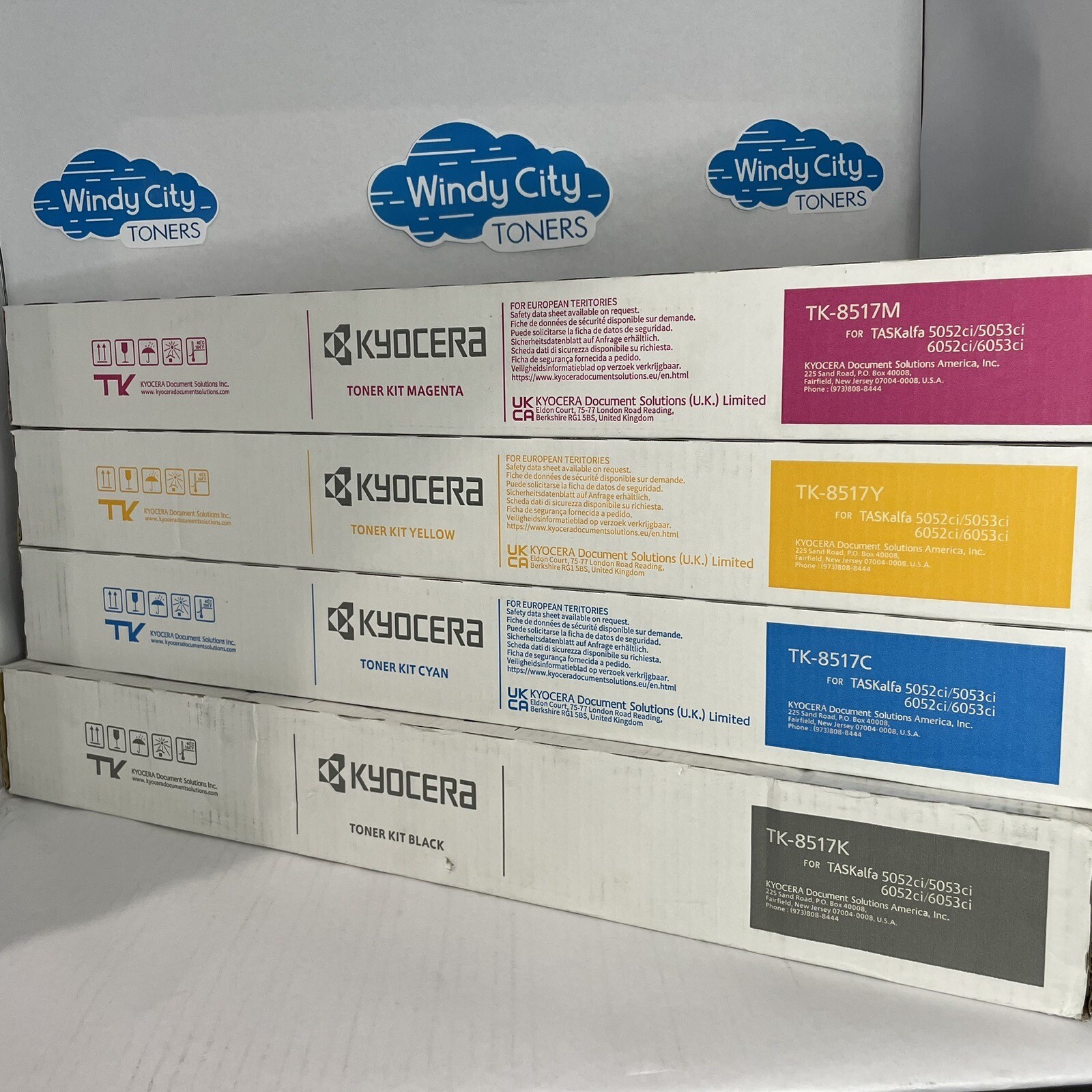 Genuine Kyocera TK-8517 KCMY Toner Cartridge Set of 4 for TASKalfa 5052ci 6052c