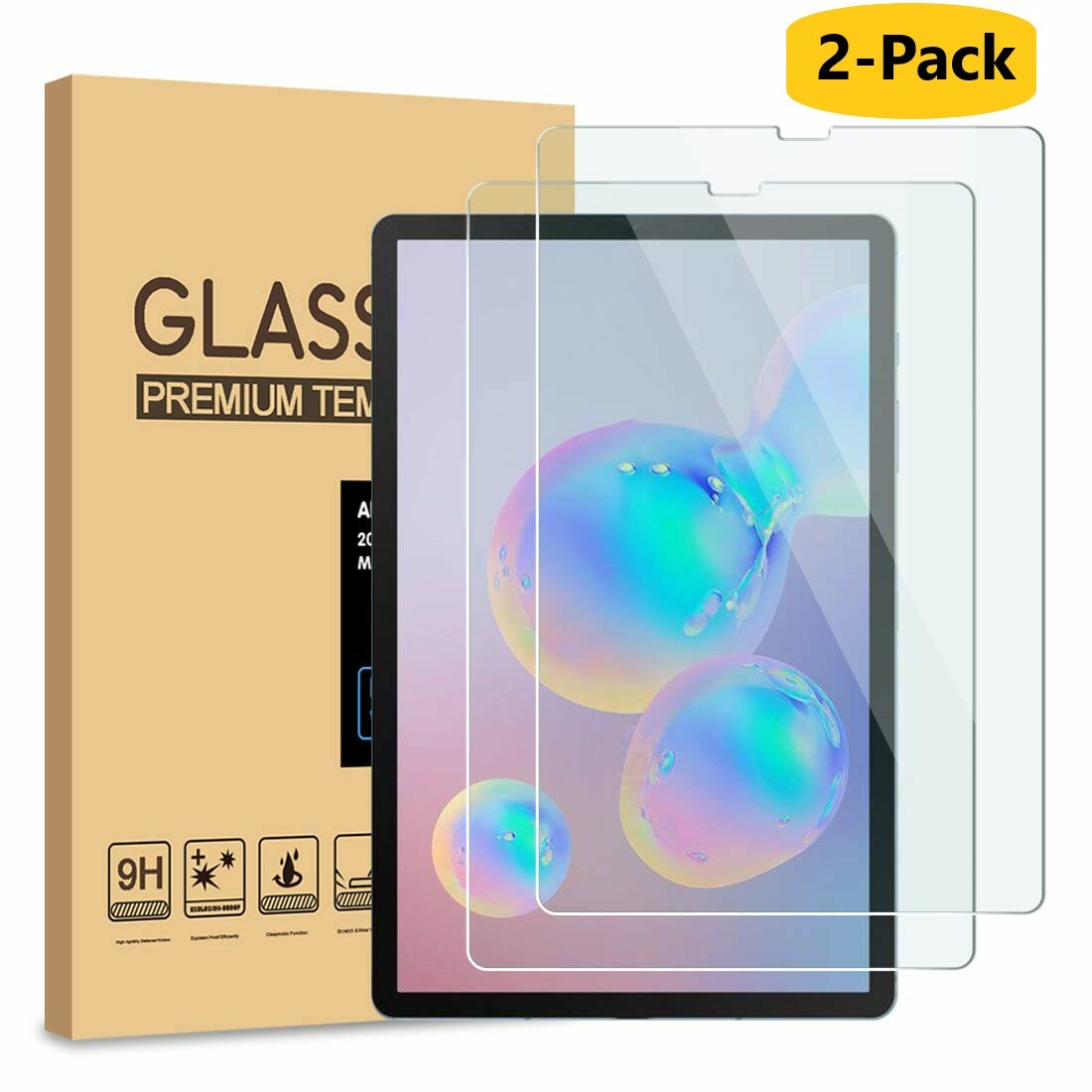 2PC Tempered Glass For Samsung Galaxy Tab S6 T860/865 10.5 inch Screen Protector