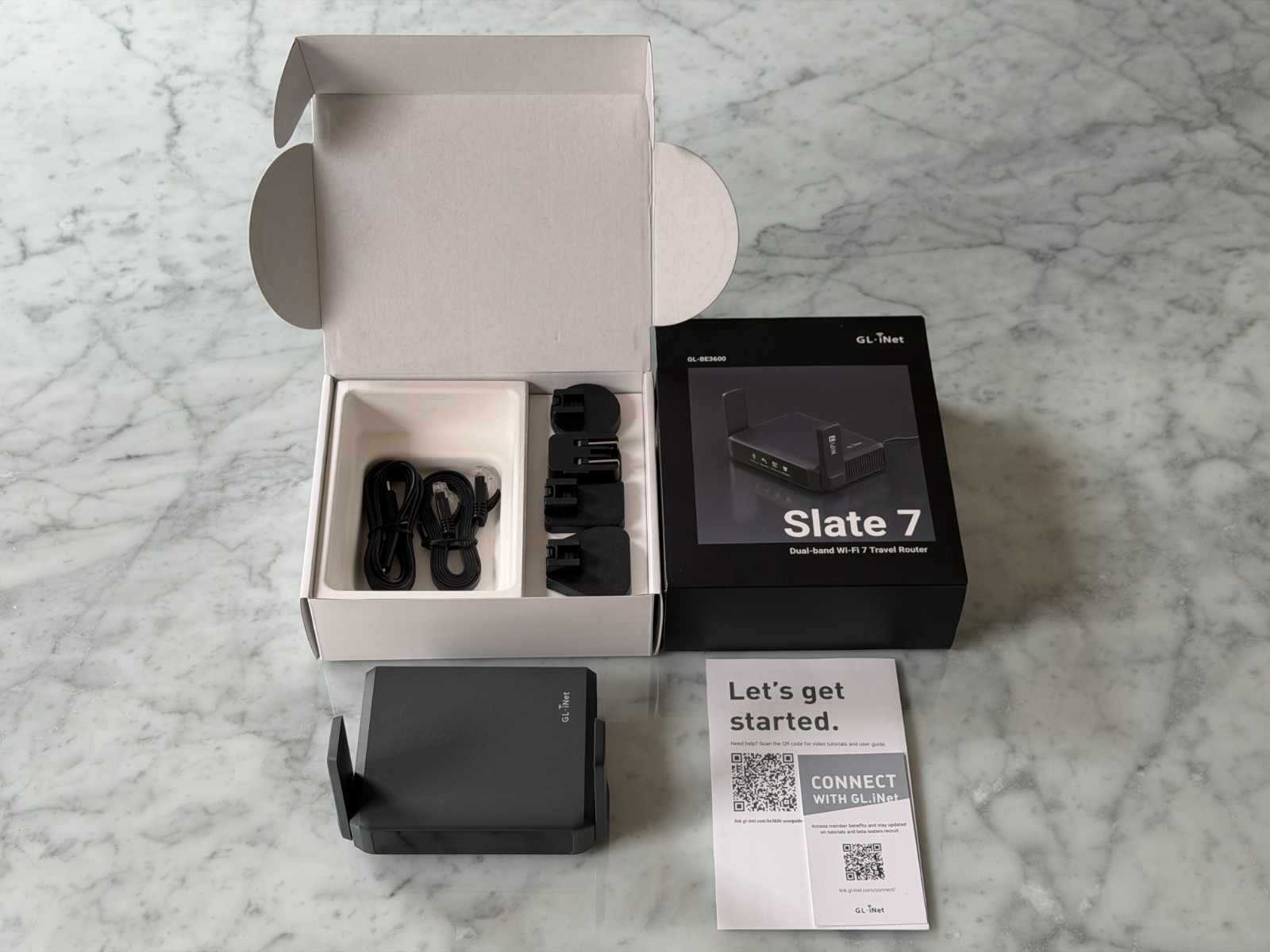 GL.iNet GL-BE3600 Slate 7 Wi-Fi 7 Travel Router Touchscreen 2.5G