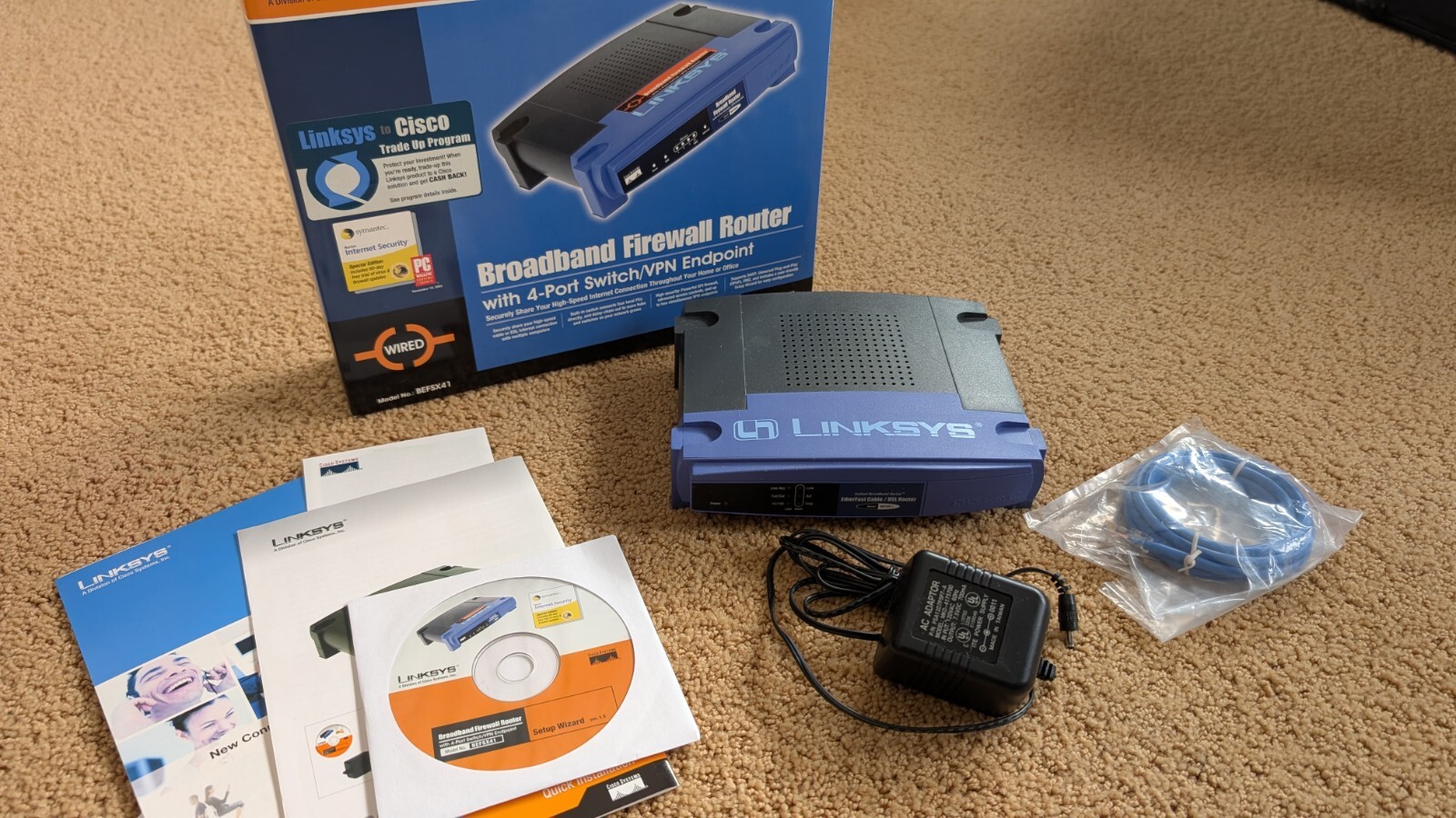 Linksys BEFSX41 100 Mbps 4-Port 10/100 EtherFast Cable/DSL Firewall Router 