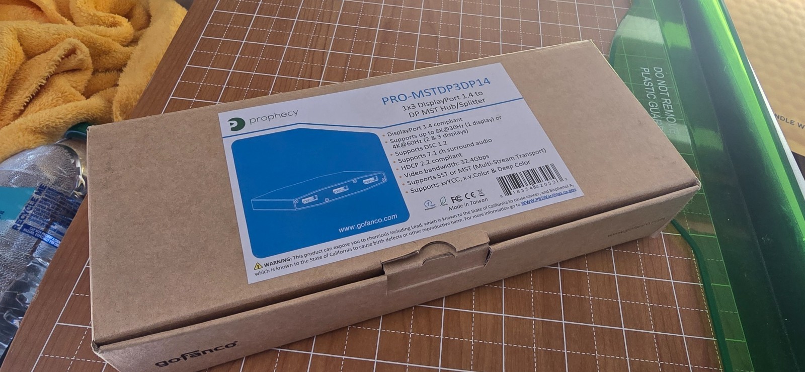 Gofanco 1x3 DisplayPort 1.4 to DP MST Hub/Splitter (PRO-MSTDP3DP14) NEW