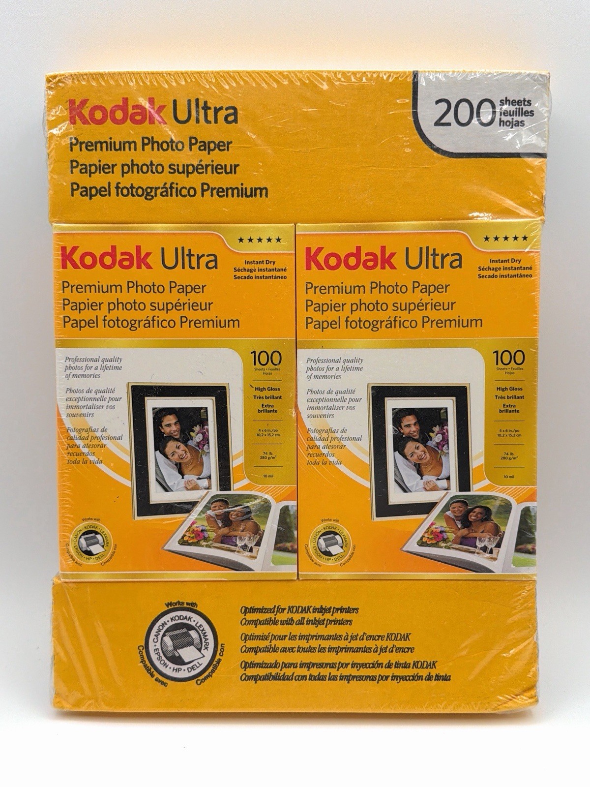 Kodak Ultra Premium Photo Paper High-Gloss 4" x 6" 200 Sheets for Inkjet