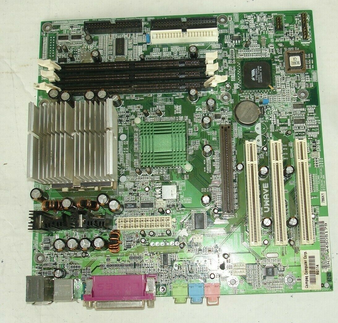 COMPAQ UWAVE ASUS MOTHERBOARD WITH AMD  CPU + H/S