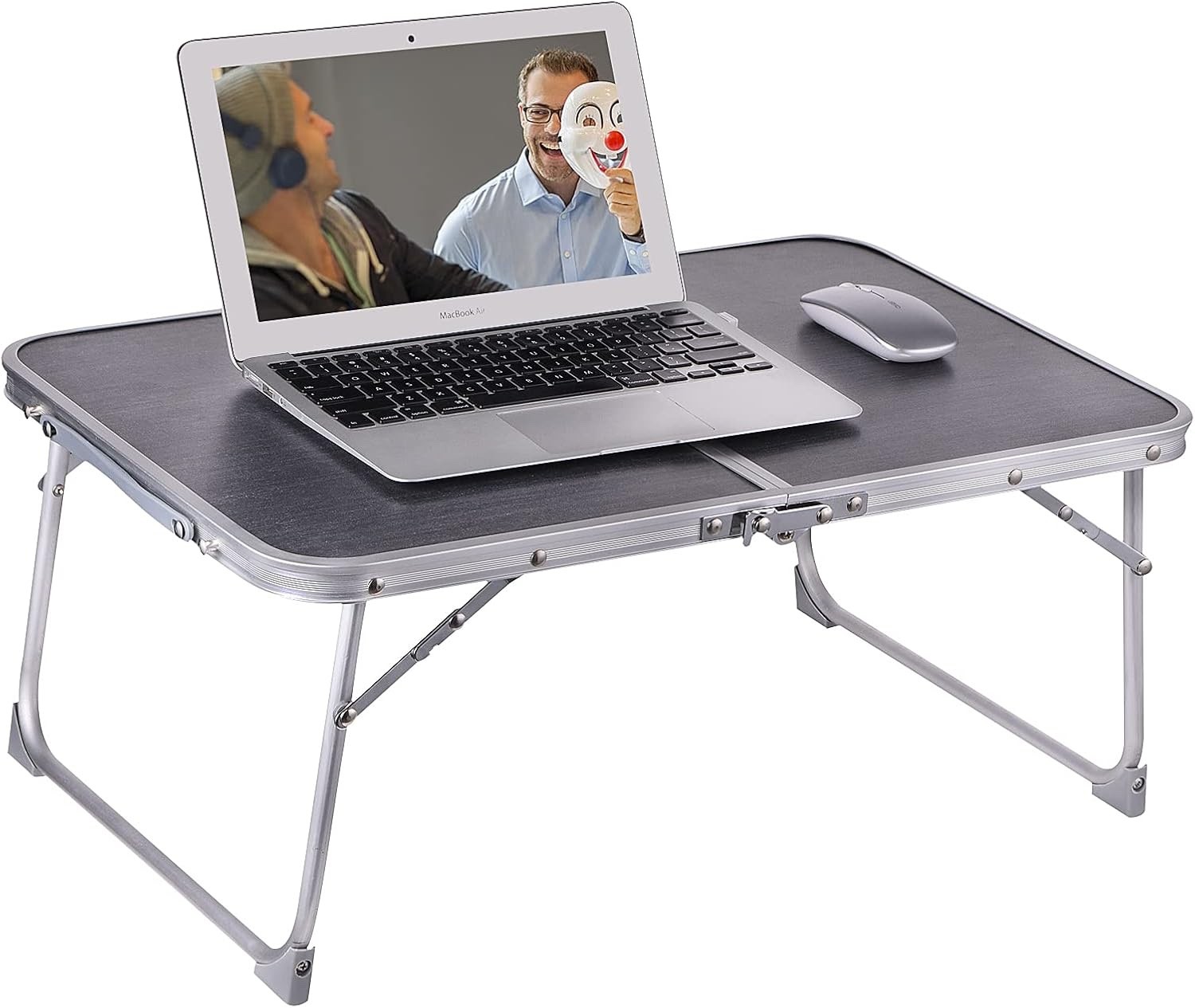 Foldable Laptop Table with Storage, Portable Mini Lap Desk