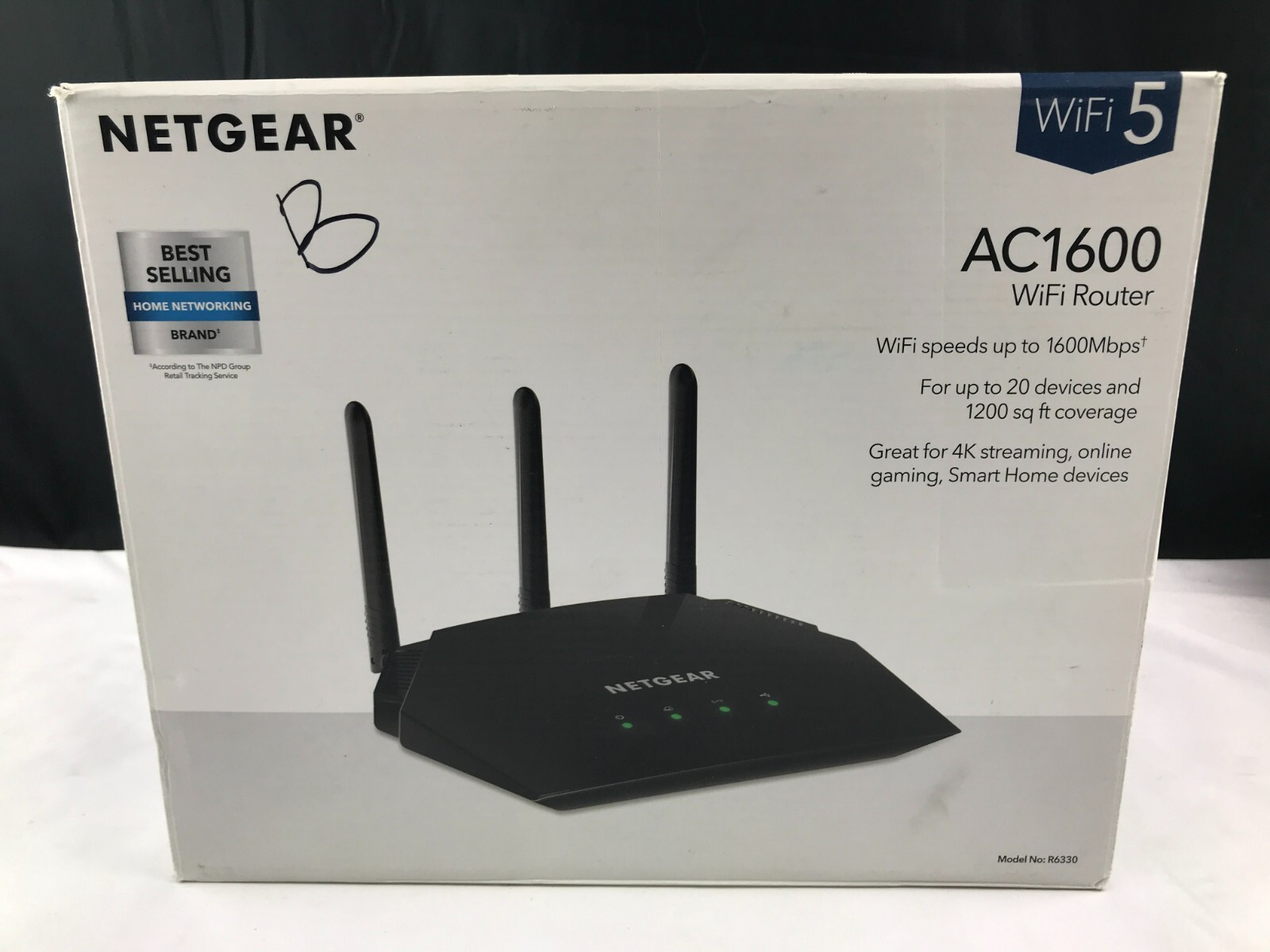 Netgear AC1600 Smart WiFi Router Model: R6330 Dual-Band