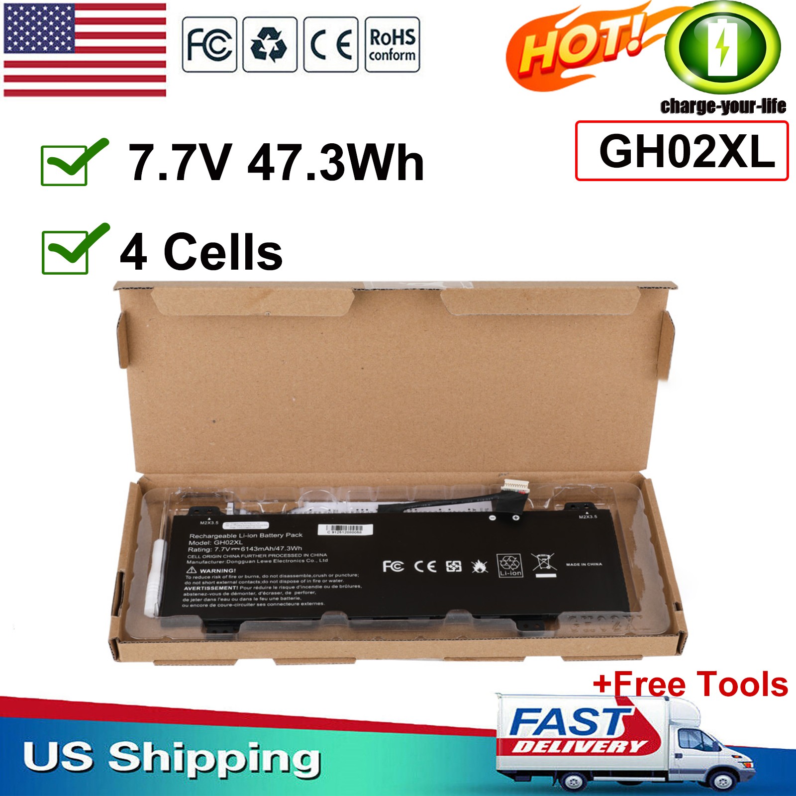✅GH02XL Battery for HP Chromebook 11A G8, 11 G8, 14 G6, 14A-NA,14A-CA L75783-005