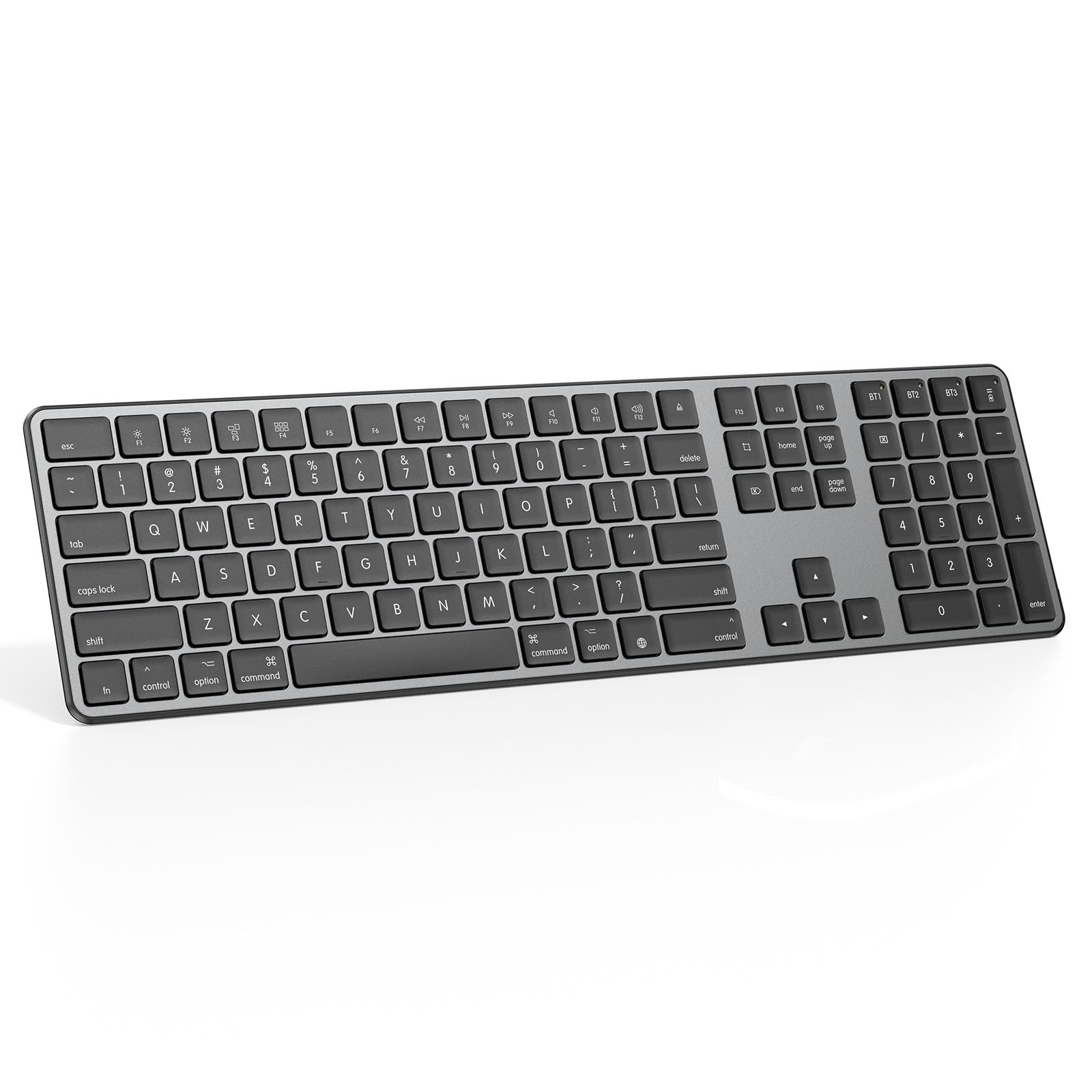 OMOTON Rechargeable Bluetooth Keyboard for Mac Full Size Numeric Keypad