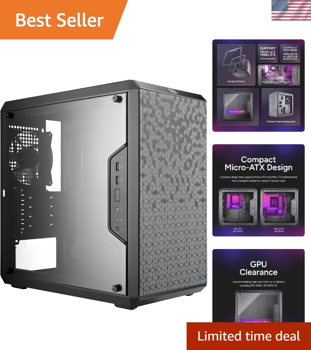 High Airflow Q300L Micro-ATX Case with Transparent Panel & Smart Cooling