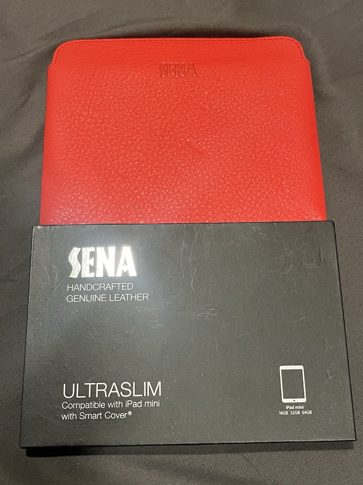 Sena Handcrafted Genuine Leather Ultra Slim for Ipad Mini - Red