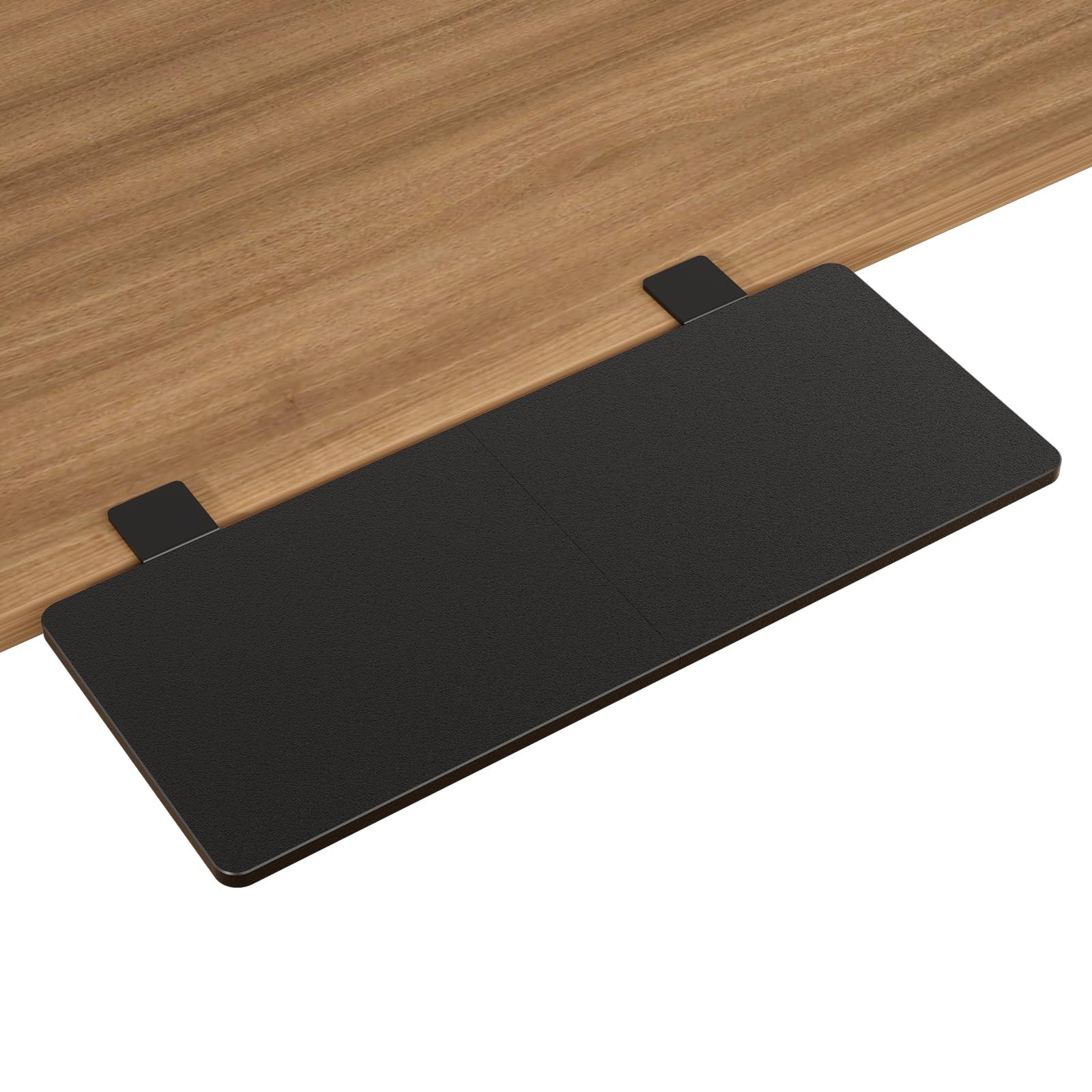 Clampon Desk Extender Wrist Support Foldable Keyboard Tray Black 9.5x23.6