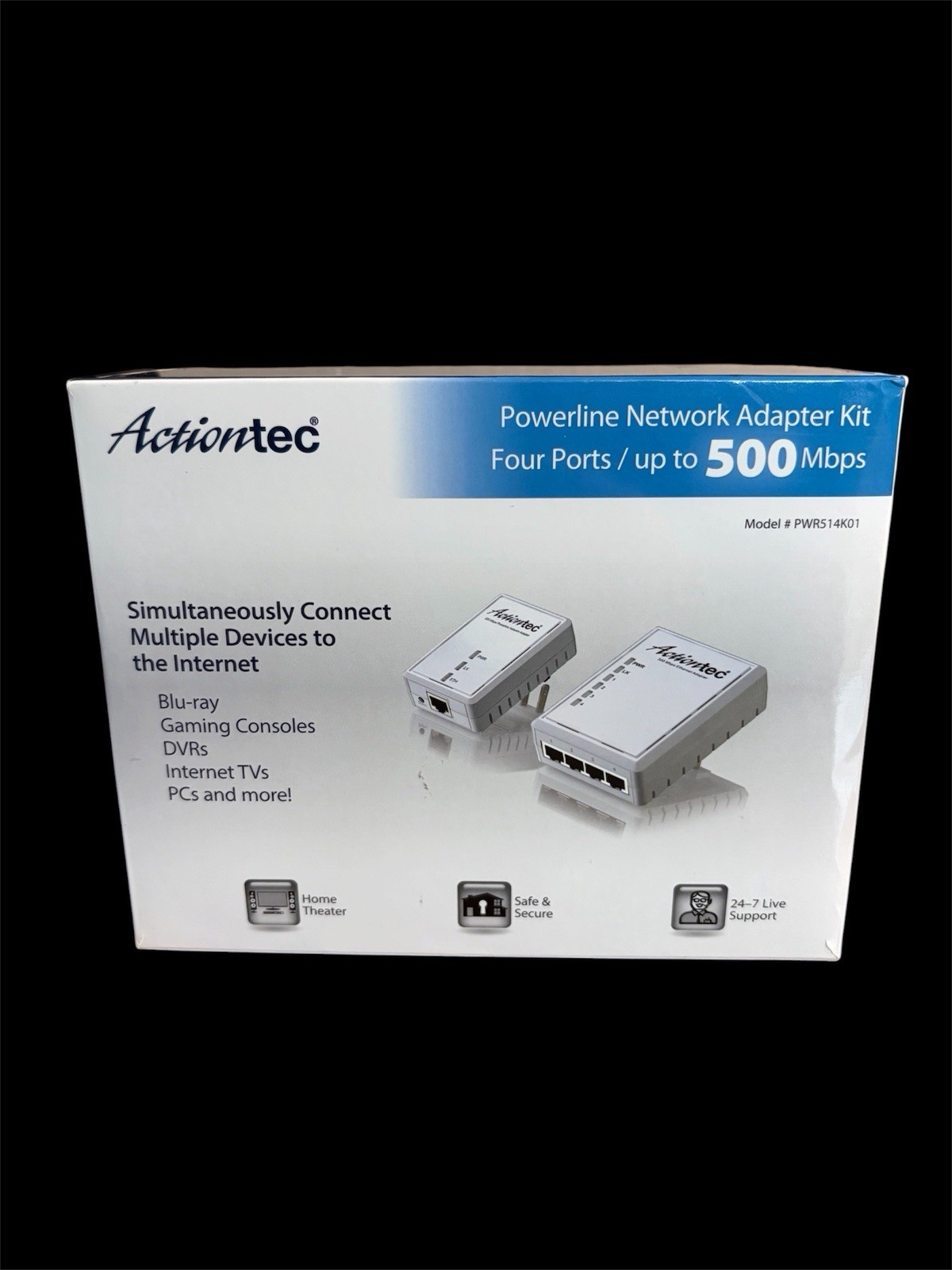 Actiontec Powerline Network Adapter Kit 500 Mbps 4 Port PWR514K01 Missing Parts