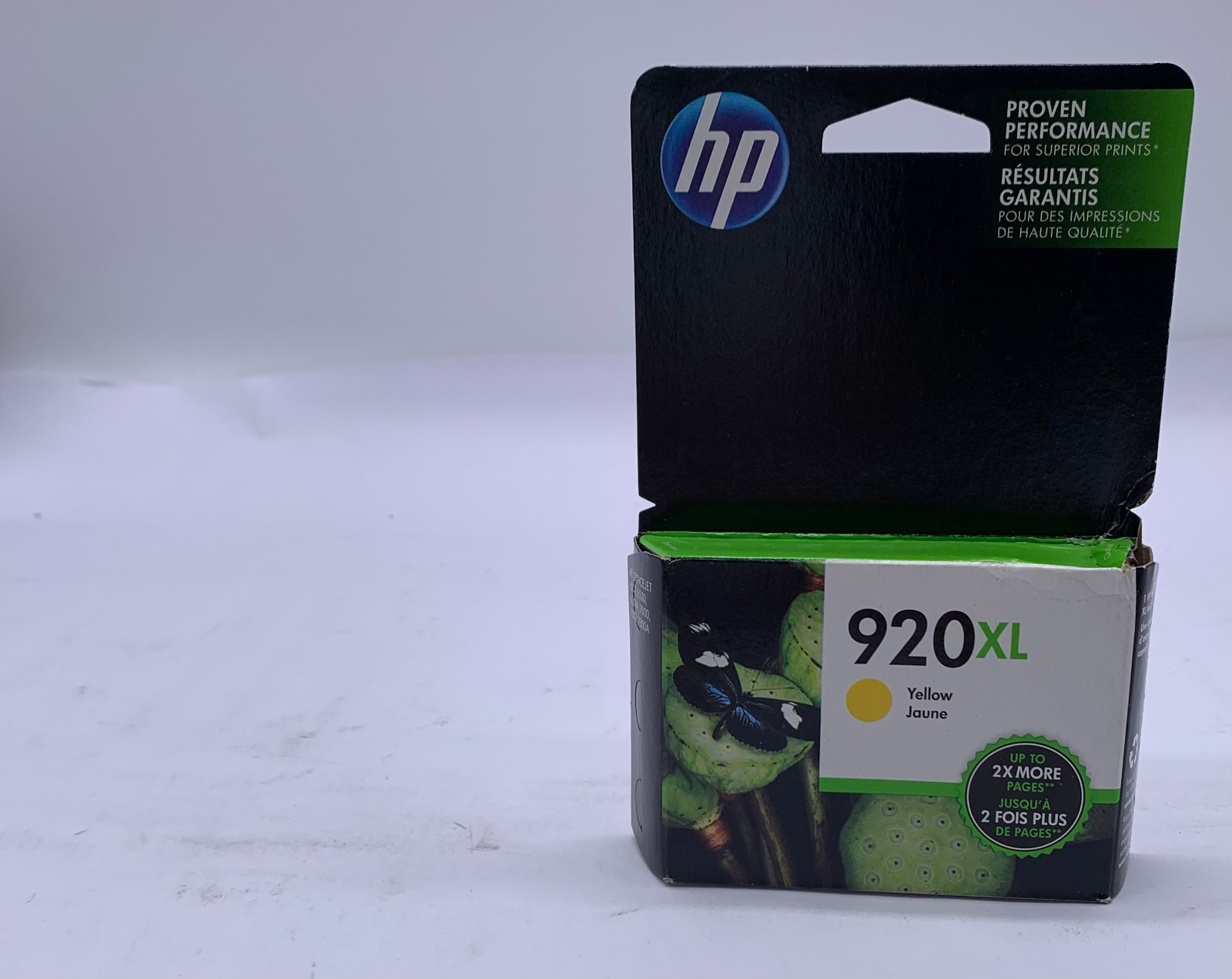 GENUINE HP 920XL Yellow High Yield Ink Cartridge, CD974AN, OEM, expired