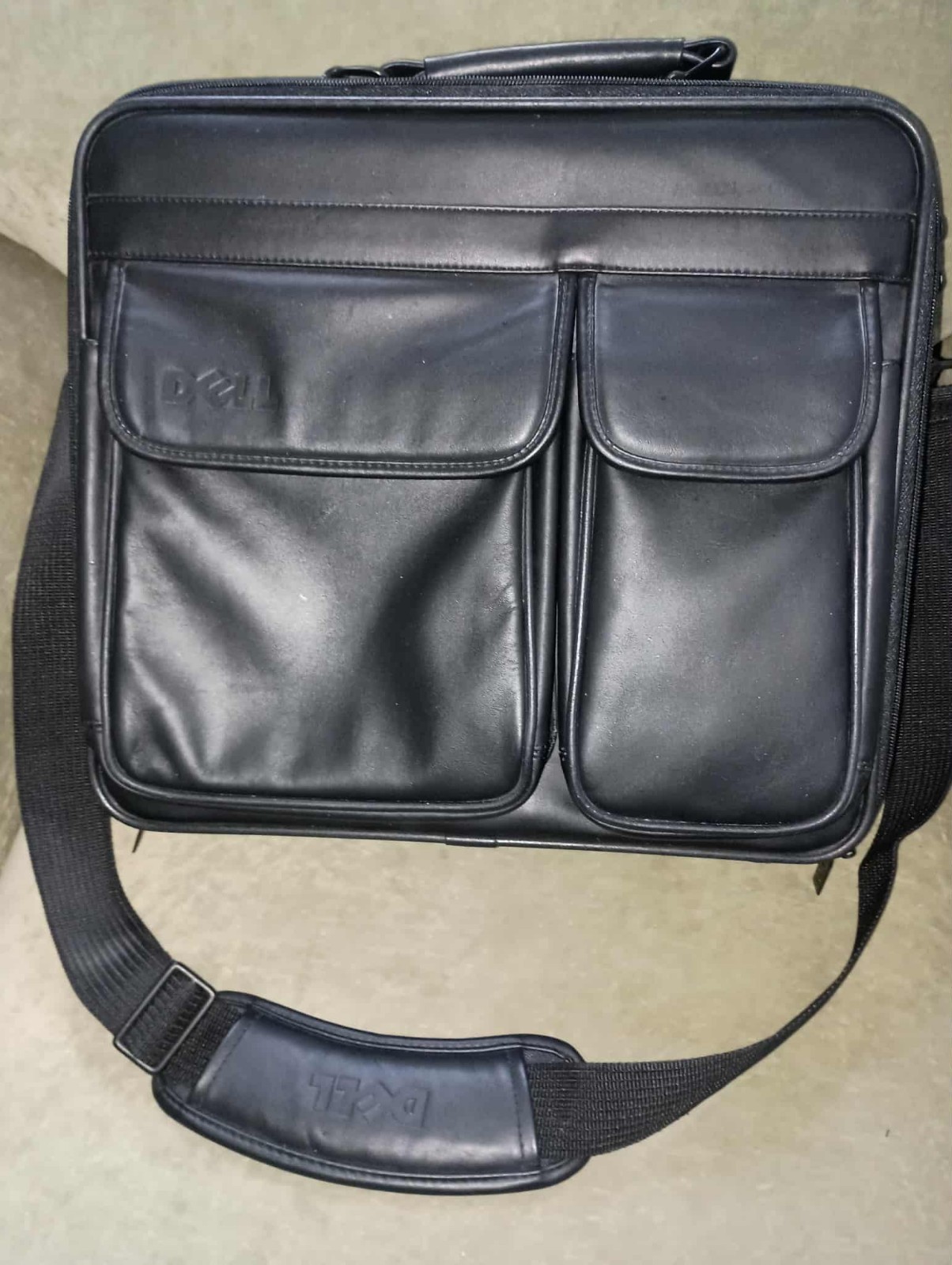 DELL BLACK LEATHER LAPTOP & BRIEFCASE *UNIVERSAL UP TO 16" LAPTOP *EXCEPTIONAL