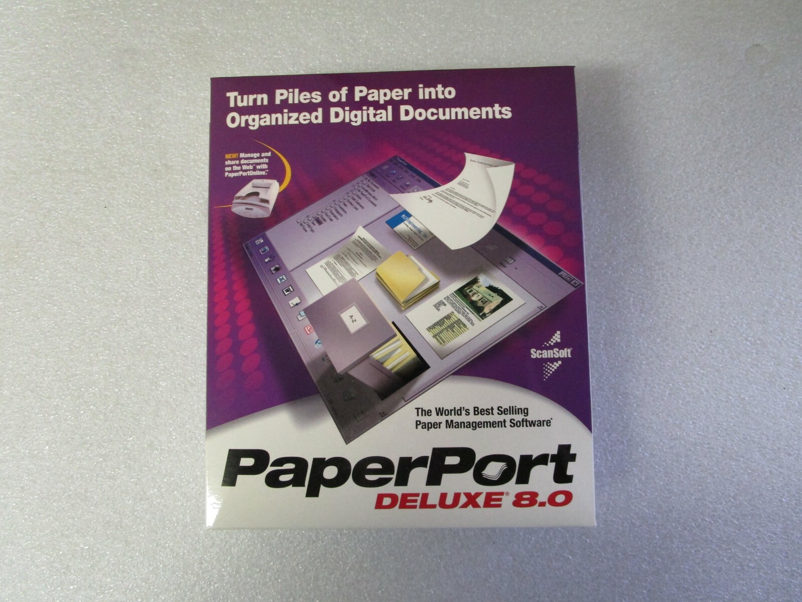 ScanSoft Paperport Deluxe 8 New In Sealed Retail Box 