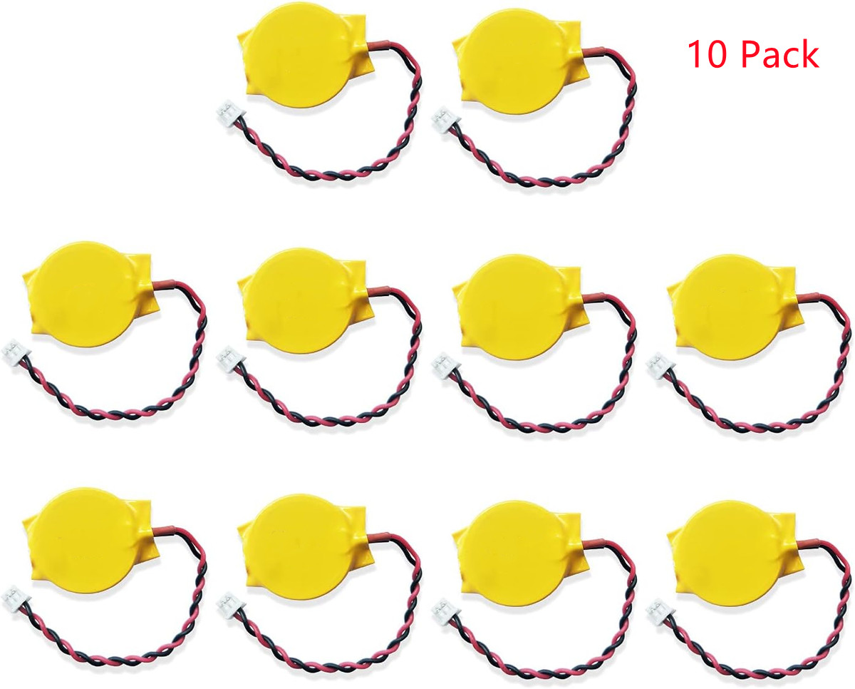 10x RTC BIOS CMOS Battery For Dell Latitude D620 D630 D820 D830 M90 E1705 2 wire