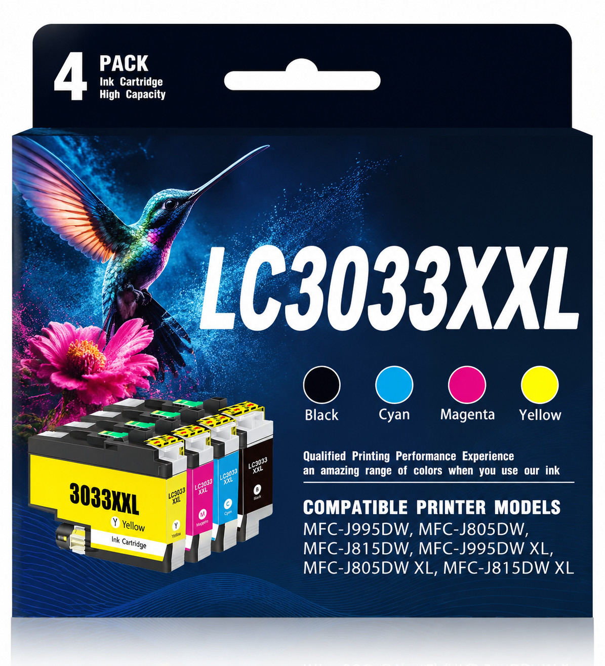 LC3033XXL Ink Cartridge 4-Pack for Brother MFC-J995DW J805DW J815DW J995DW XL
