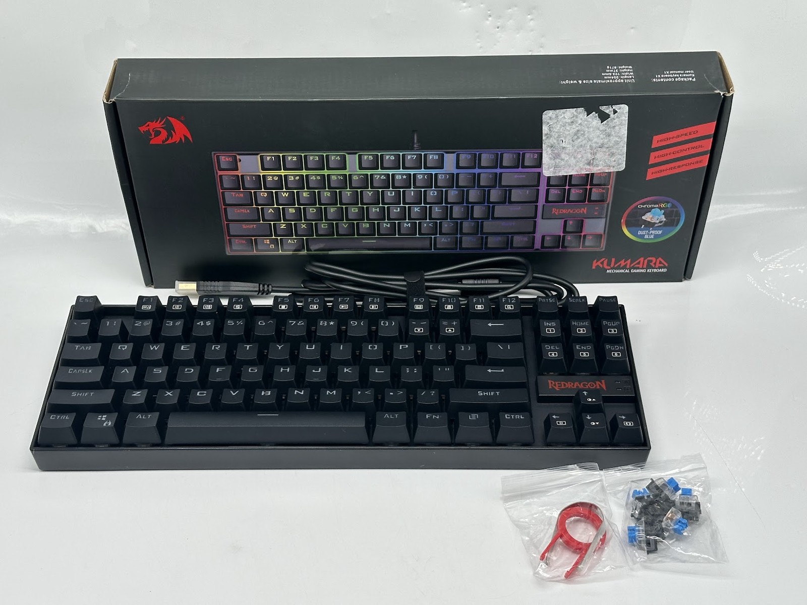 Redragon MCK552 Kumara 75% RGB Mechanical Wired Gaming Keyboard - Black -OPENBOX