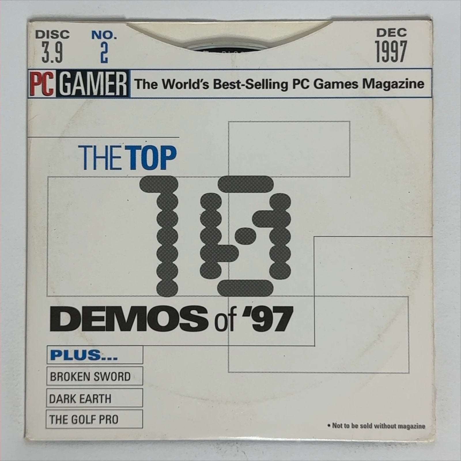 PC Gamer Demo Disc 3.9 Number 2 1997 CD-ROM Vintage PC Gaming Software