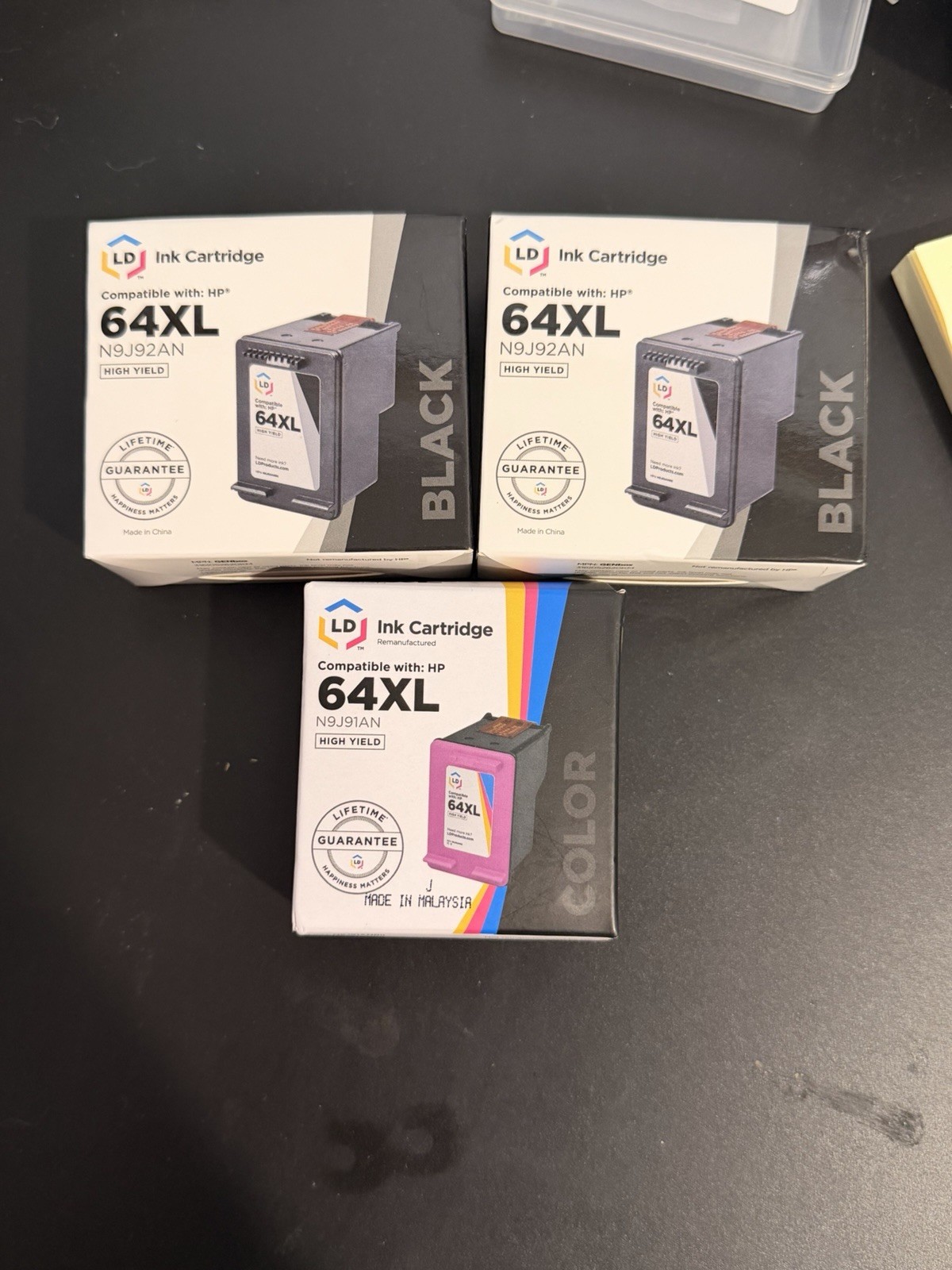 LD 64Xl Ink Cartridge Bundle Black And Color 3 Total