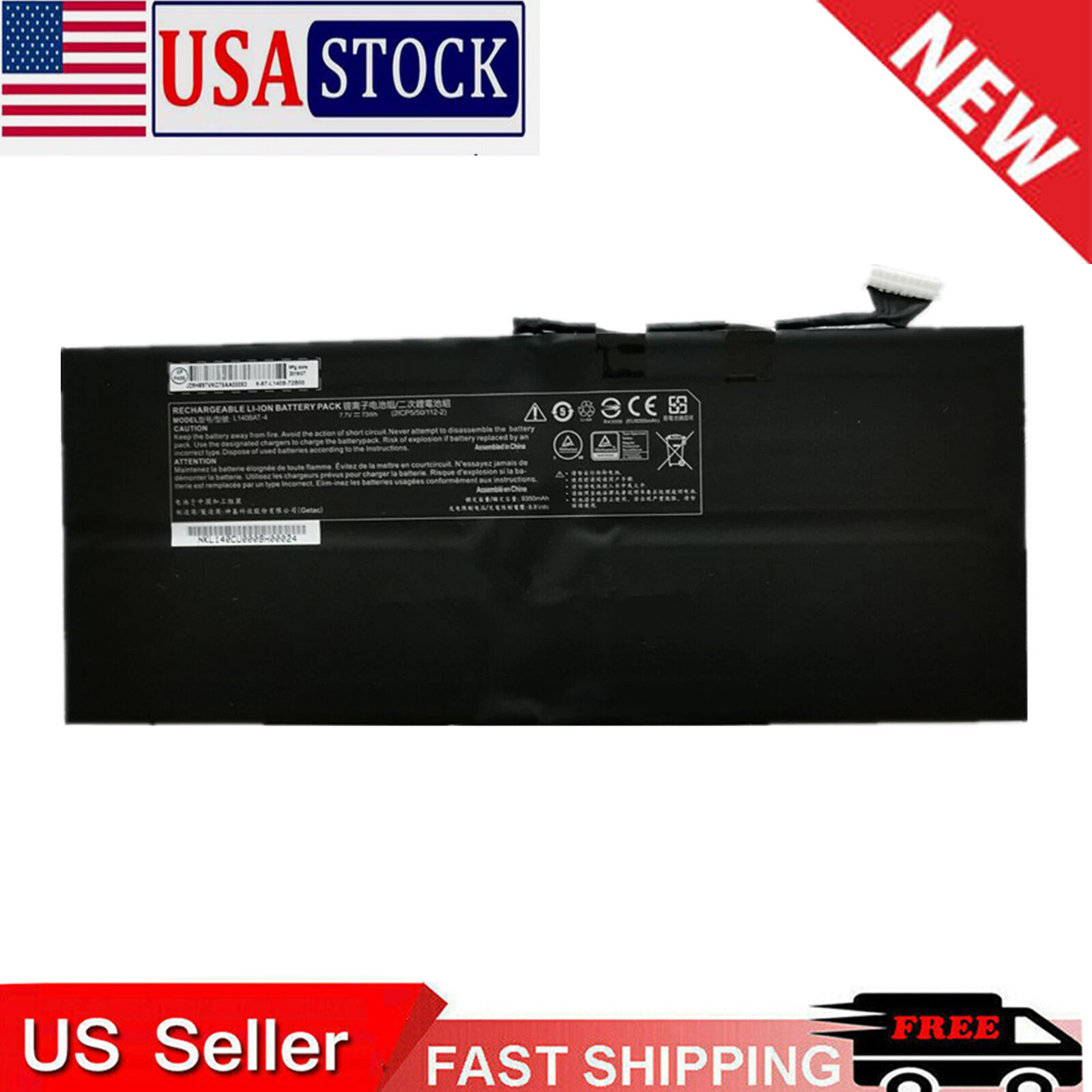 L140BAT-4 6-87-L140S-72B01 new battery for Lemp9 System76 Darter Pro 2021