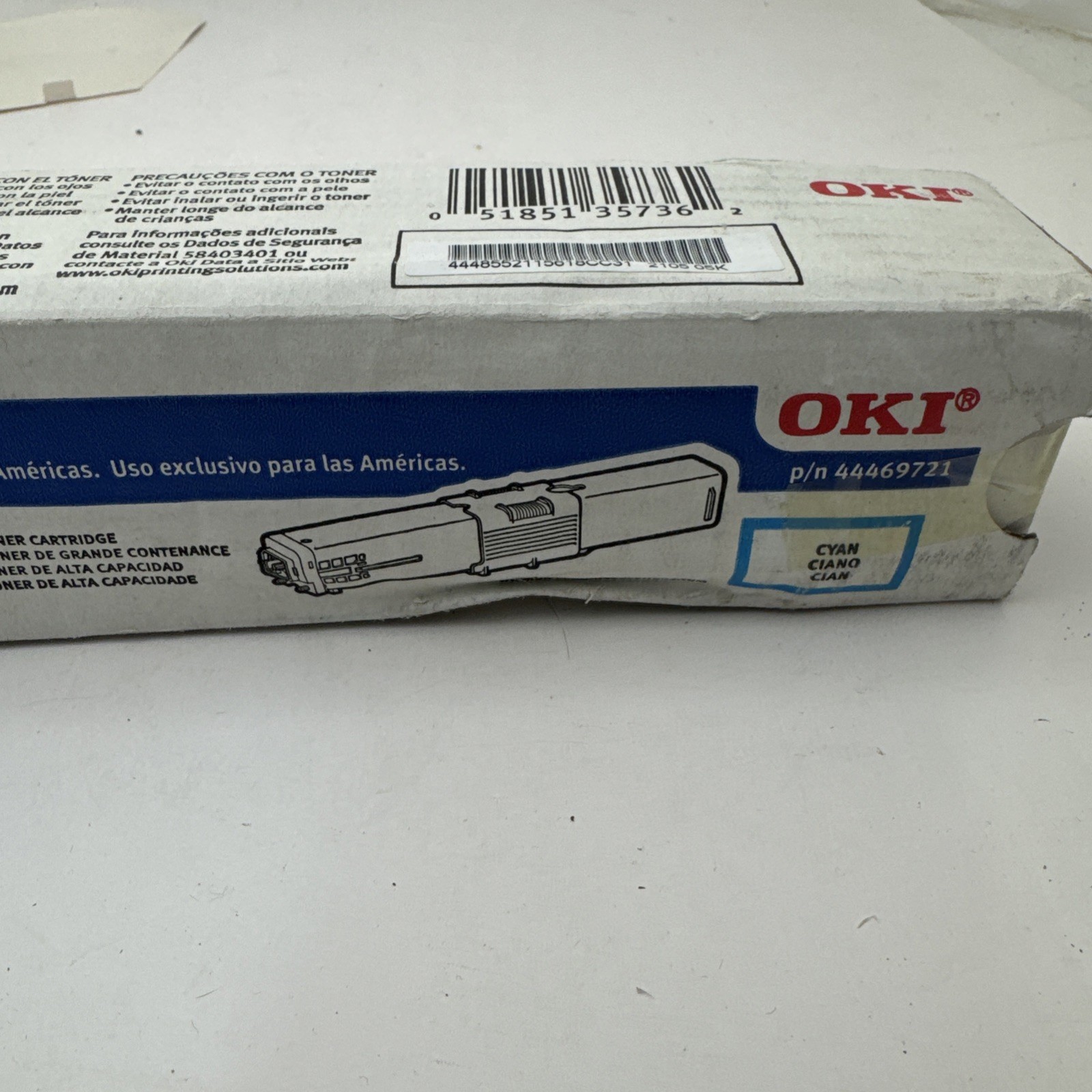 SALE Okidata OKI 44469721 Cyan Toner Cartridge C530 C531DN MC561 MC562w Printers
