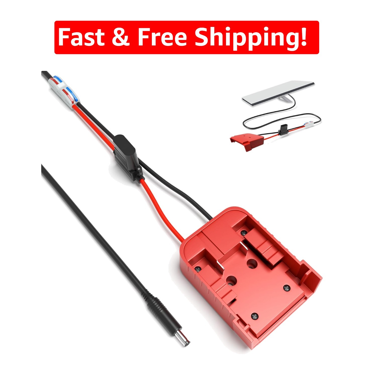Lightweight Starlink Mini DC Power Cable with Short Circuit Protection - 100 cm