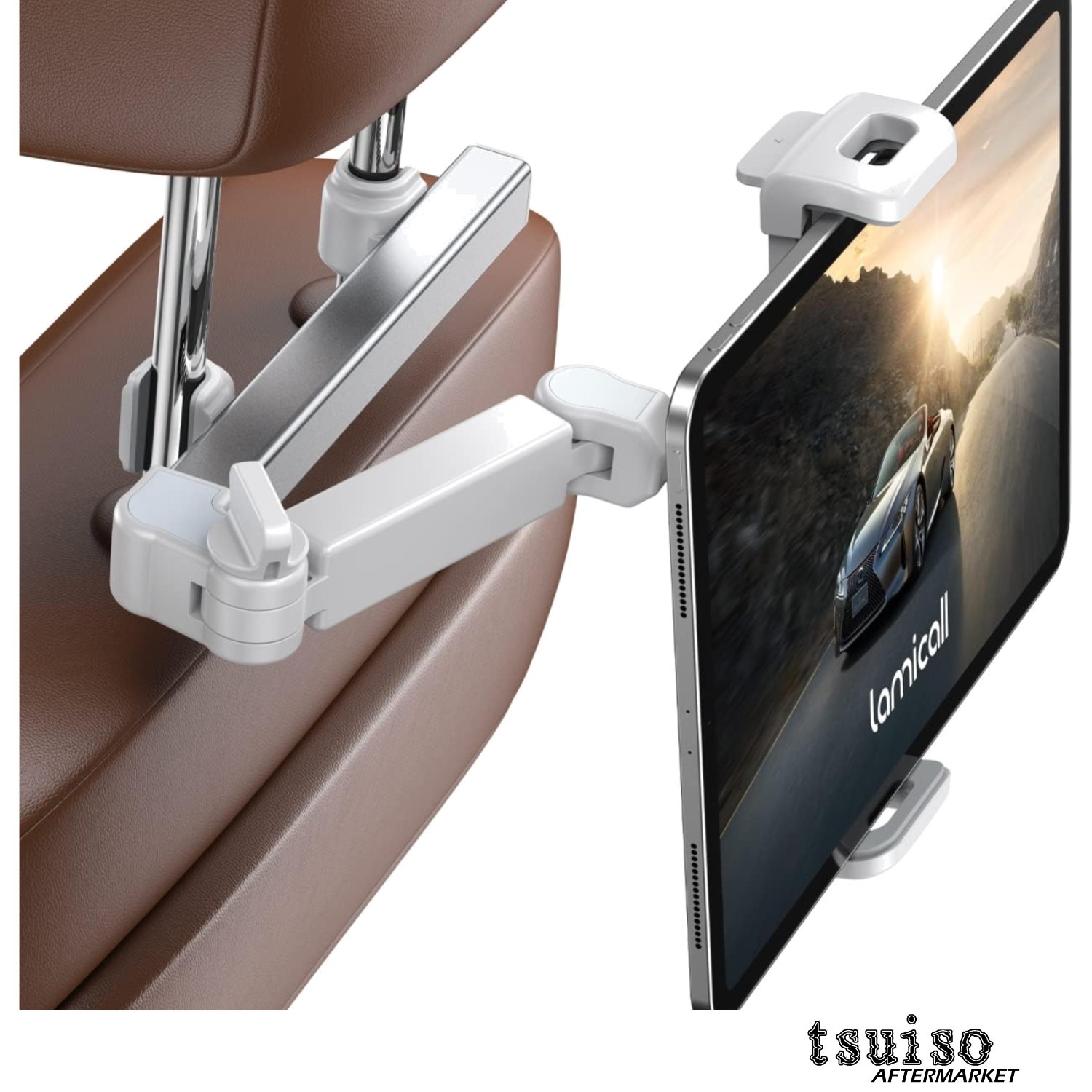 Universal Car Headrest Tablet Mount for Devices 4.7-11” - Kids Travel Friendly