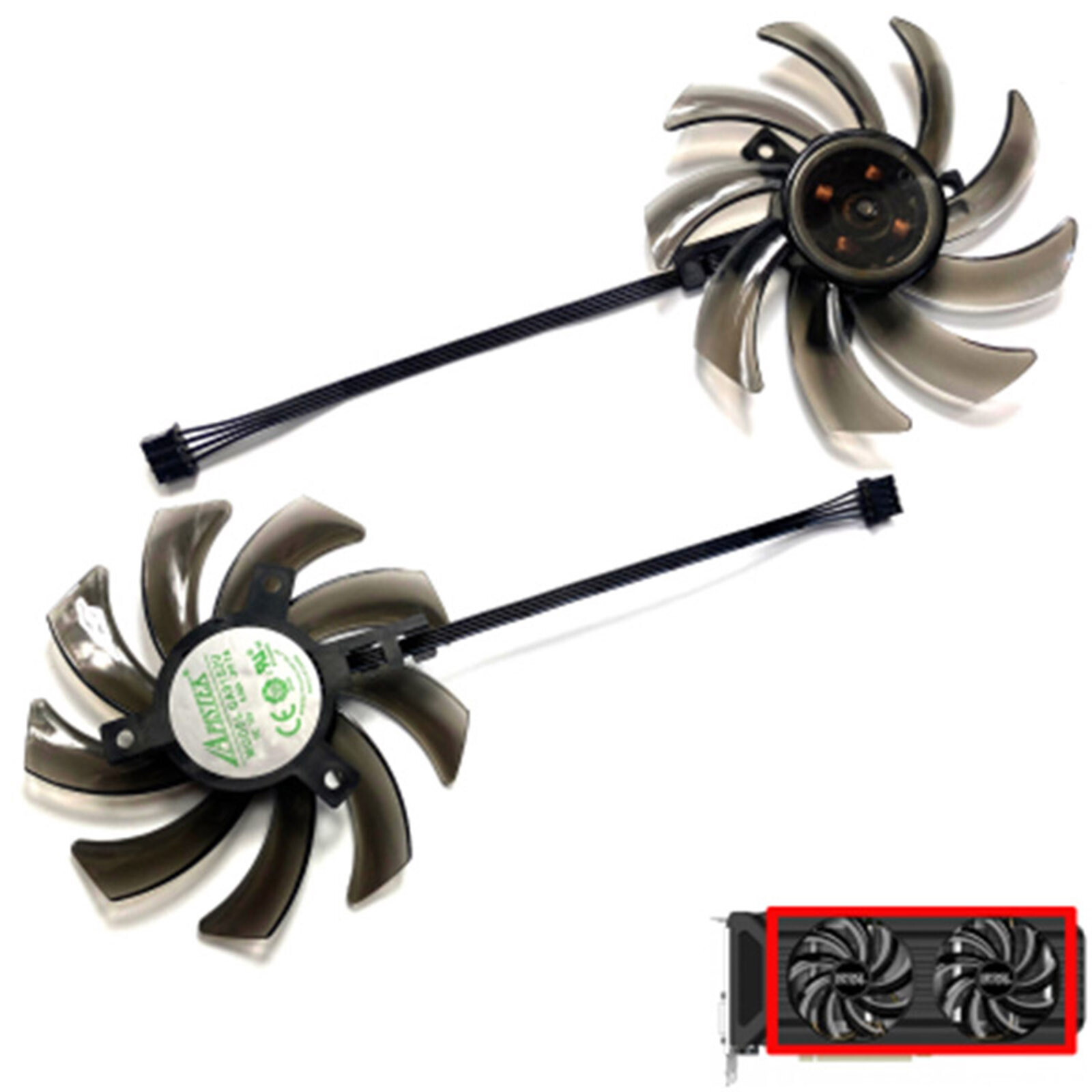 For PALIT GeForce GTX1060/1070/1080 Dual Graphics Card Video Cooling Fan GA91S2U