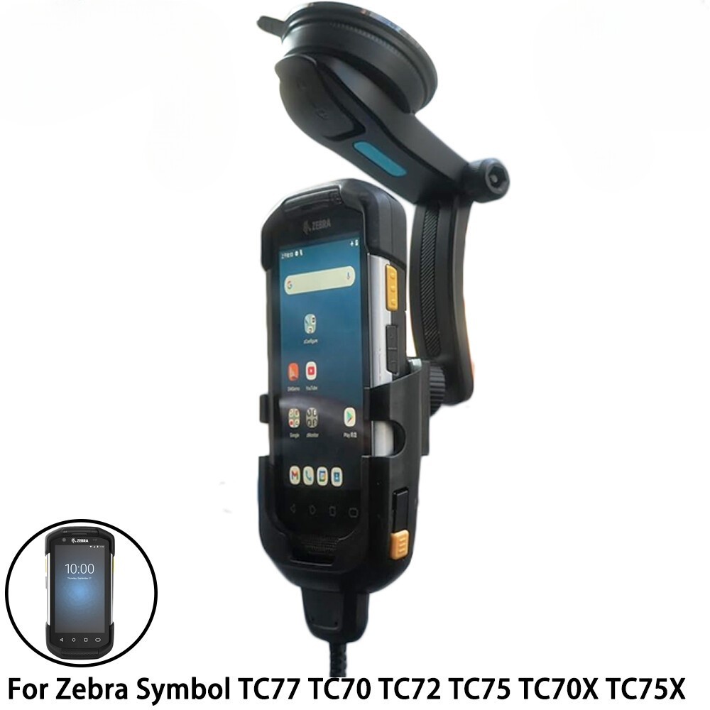 Car Vehicle Holder Mount Charger Cable for Zebra TC77 TC70 TC72 TC75 TC70X TC75X