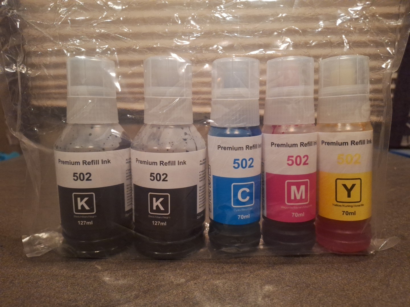5PK Premium Refill Ink 502
