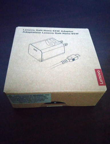 Lenovo - 40AWGN65US - Nano 65W USB-C GaN Power Adapter Charger - Black - NEW