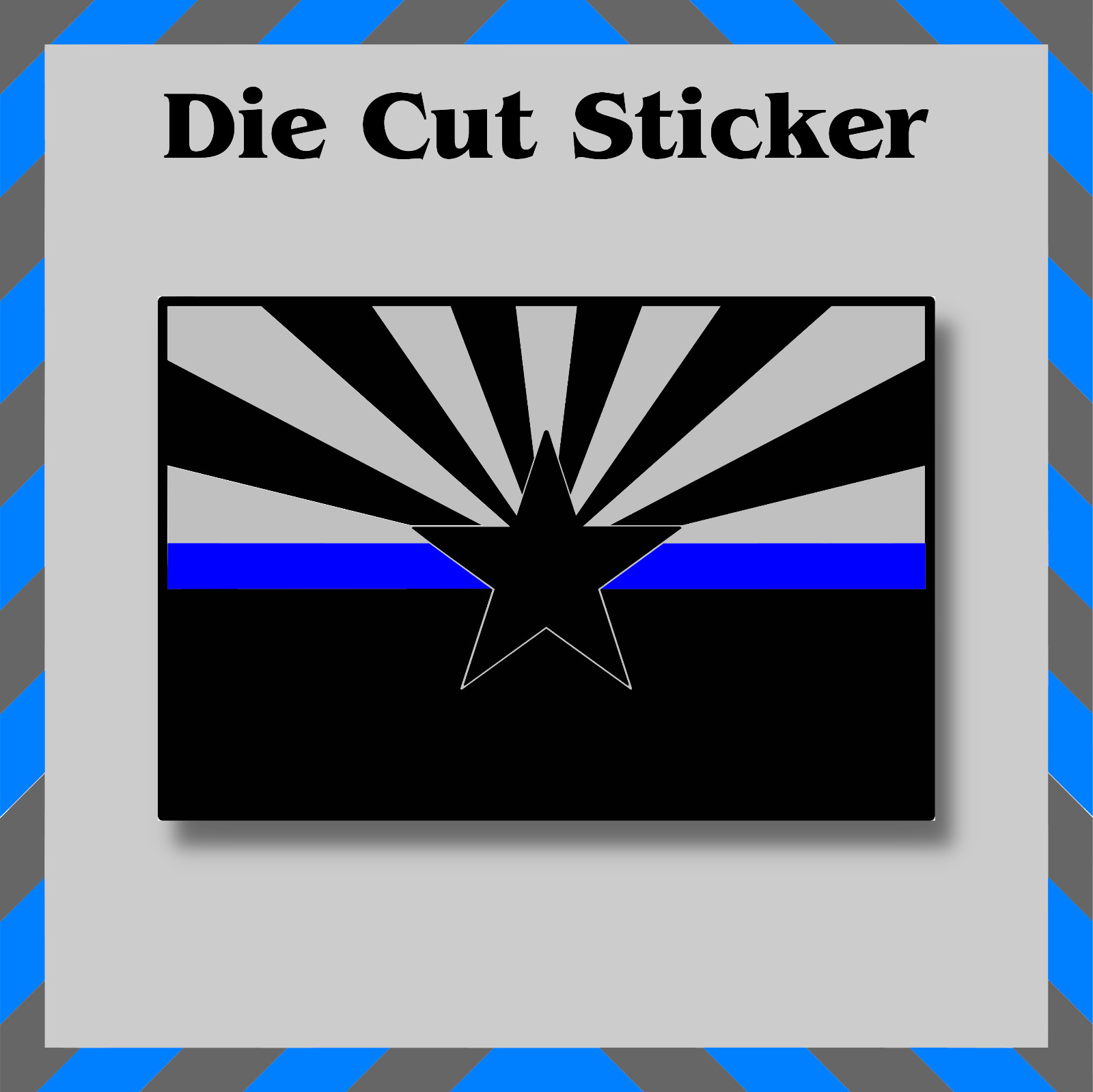 Arizona Thin Blue Line Flag Sticker, Police & Law Enforcement Decal for Tumblers