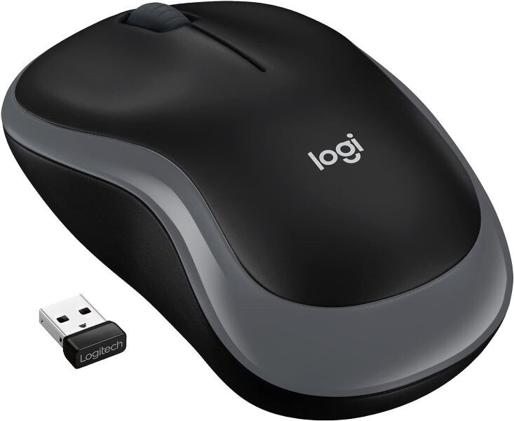 Logitech M185 Wireless Computer Mouse Black and Gray Brand New 910-002225