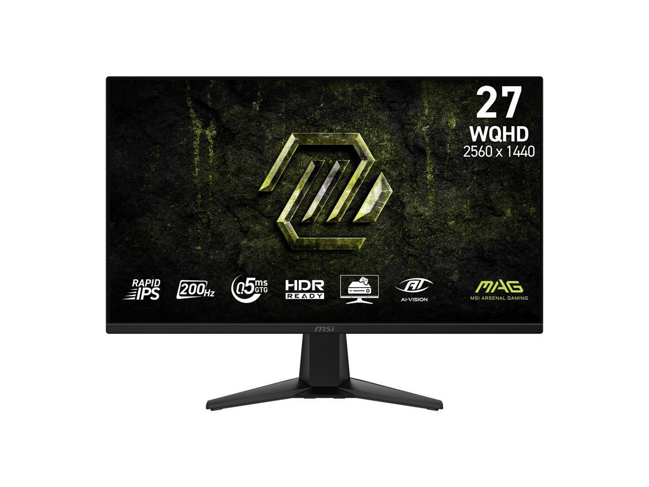 MSI 27" 200Hz Rapid IPS QHD Gaming Monitor FreeSync Premium MAG 275QF E20