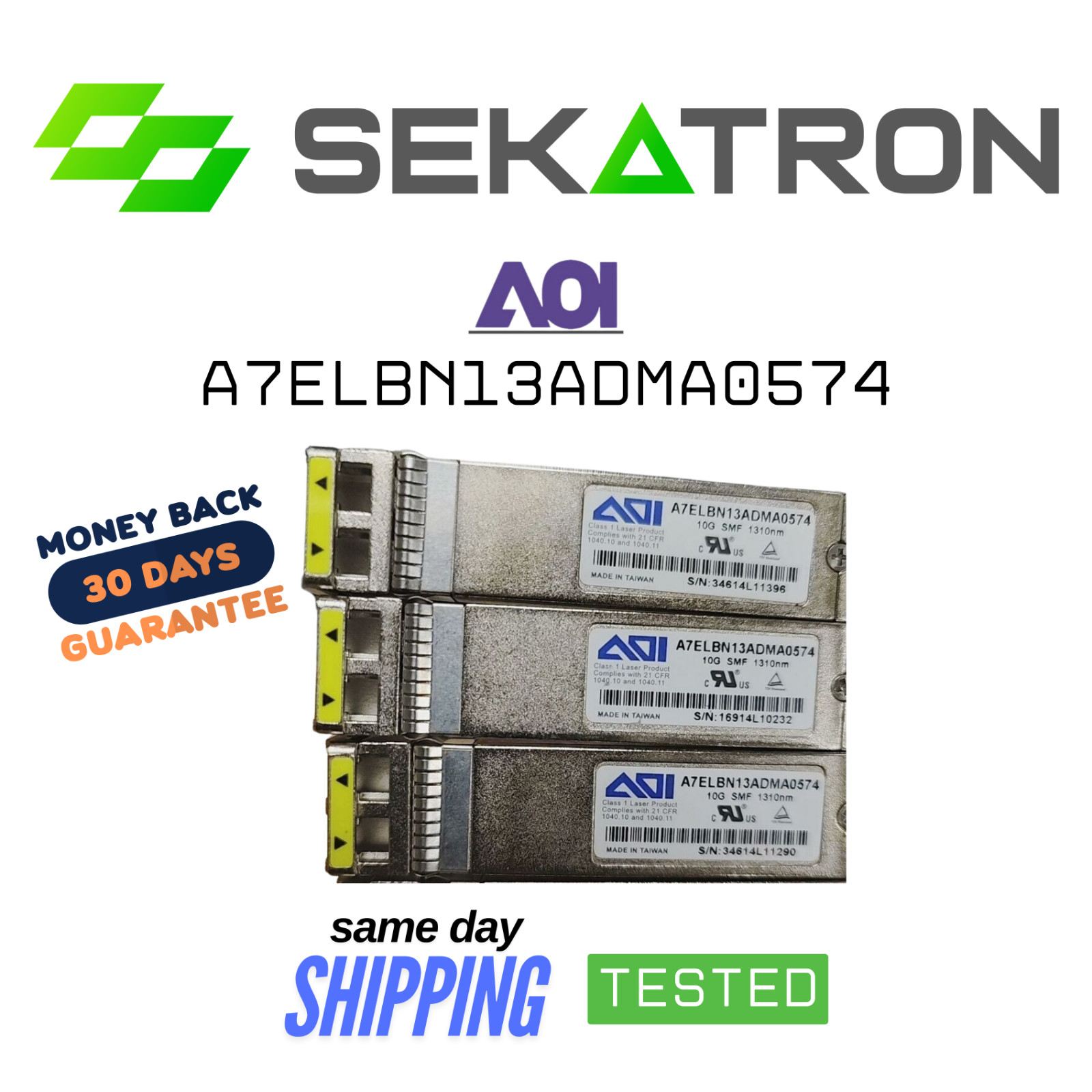 AOI A7ELBN13ADMA0574 10G SFP+ LR Lite SMF Transceiver Module ⚡Fast Ship