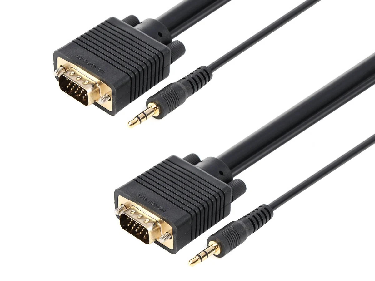 Monoprice 25ft SVGA HD15 M/M CL2 Rated Cable W/ Stereo Audio & Triple Shielding
