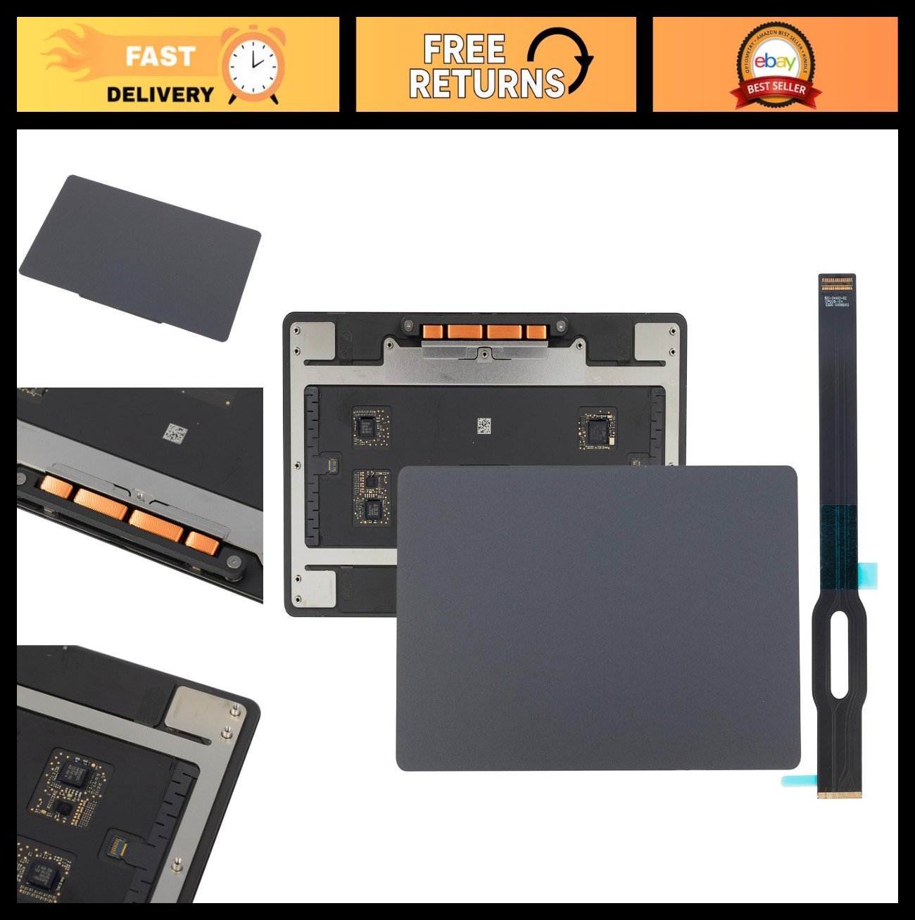 Trackpad Replacement for MacBook Pro 16" M3 Pro/Max A2991 Touchpad with Cable 20