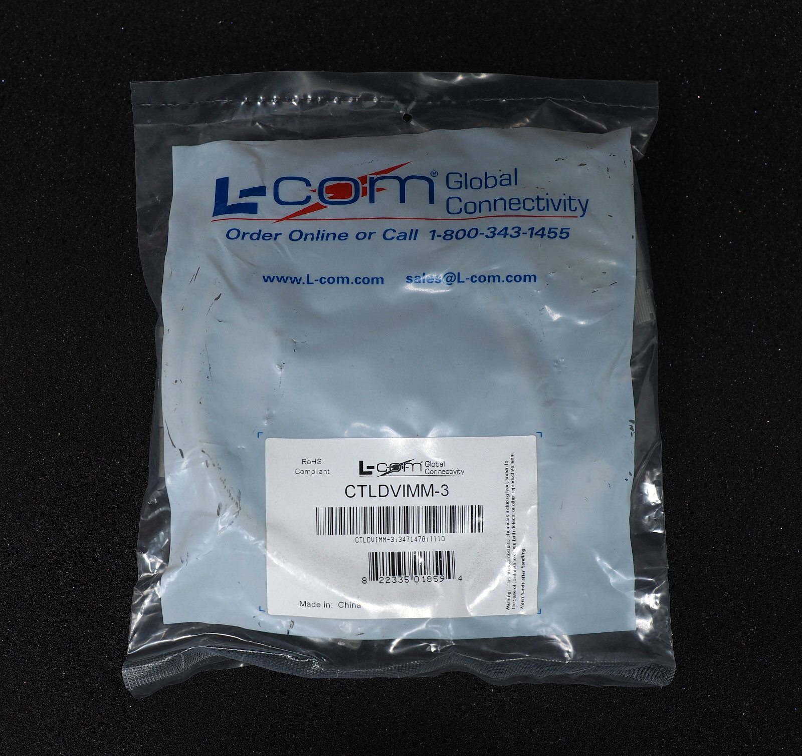 L-com Global Connectivity CTLDVIMM-3 - 3ft