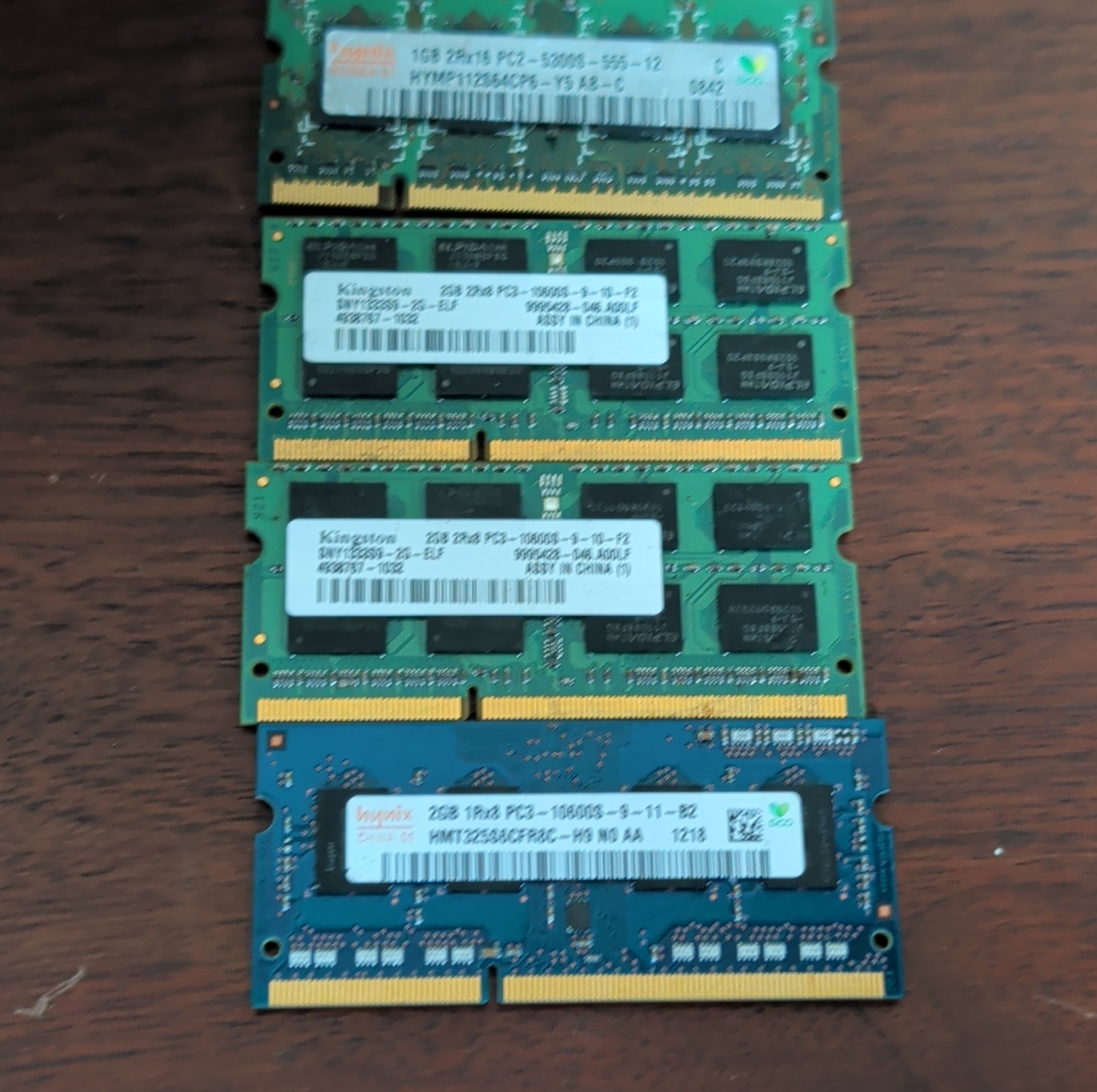 Kingston Hynix Qimonda SO-DIMM DDR2/DDR3 RAM 4x 2GB/1GB PC2-5300S PC3-10600S