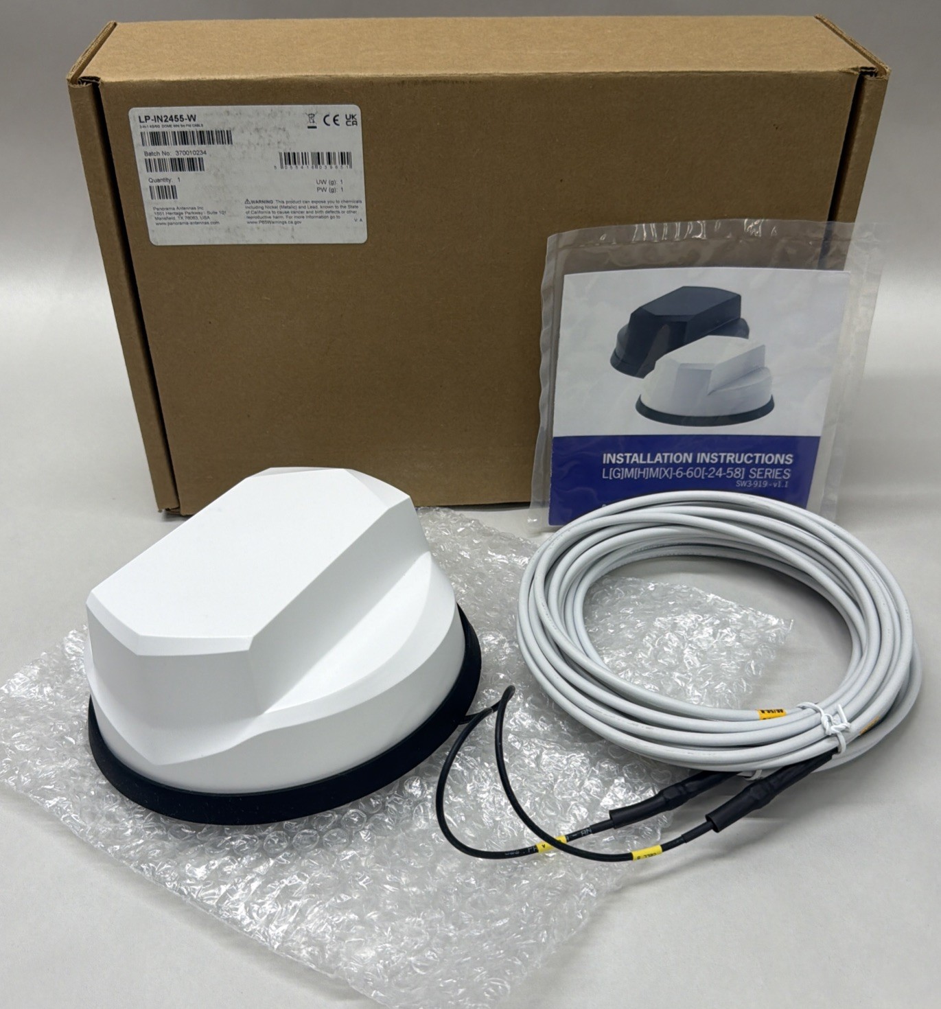 Panorama Antennas Antenna - GPS, Wireless Data Network, Cellular LP-IN2455-W