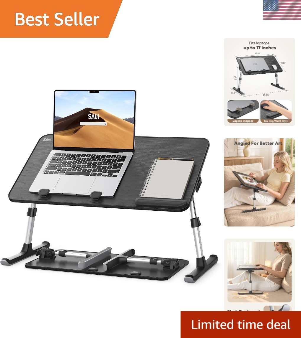 Multi-Use Adjustable Laptop Table - Compact Foldable Design for Every Setting