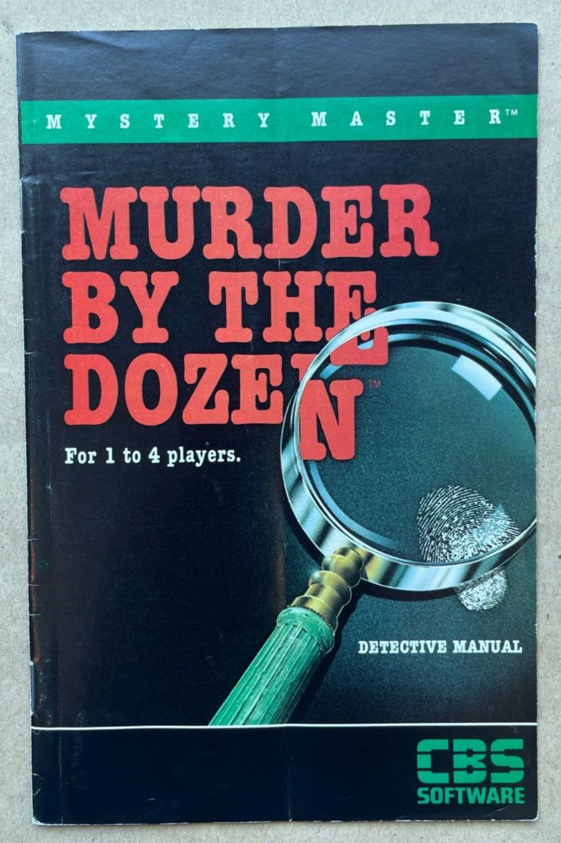 Murder by the Dozen 1983 Apple II Computer Game Detective Manual Clues Book Only