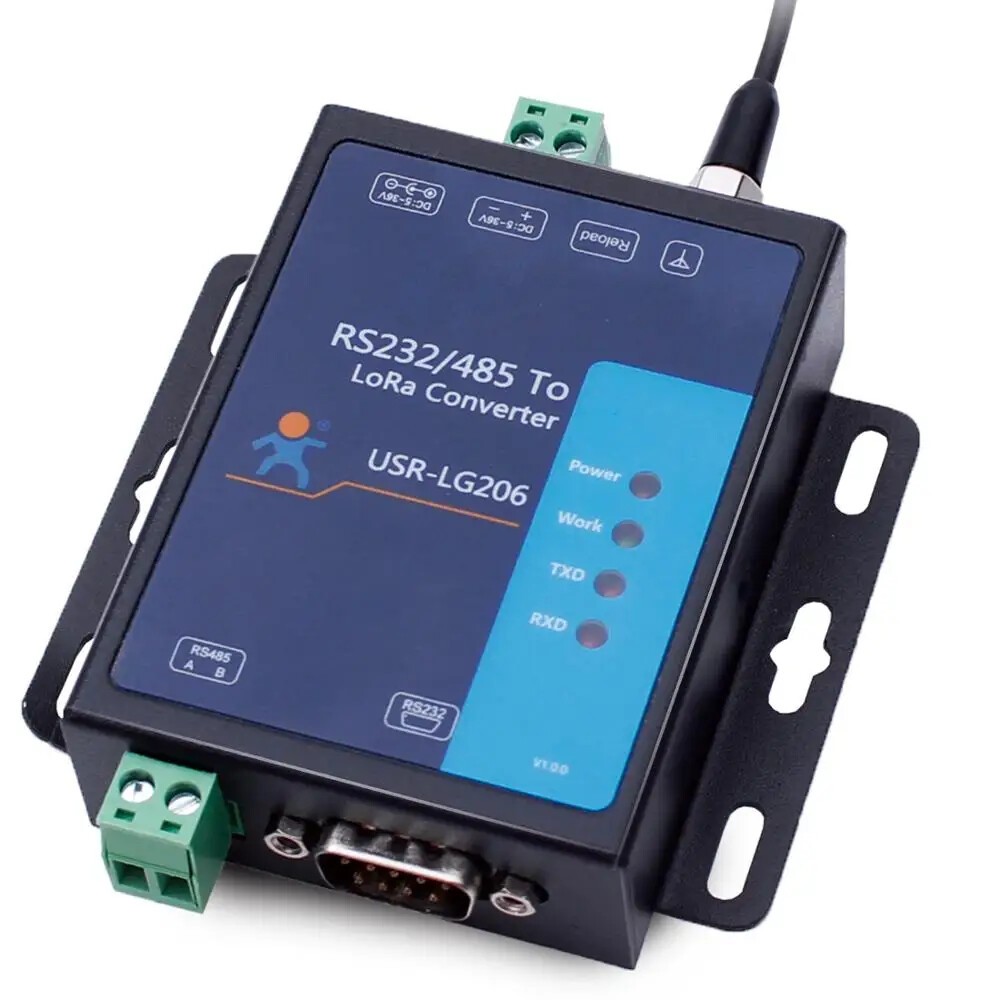 Field 803Mhz~930Mhz Serial to LoRa RS232 Point USR-LG206 Metering LoRa