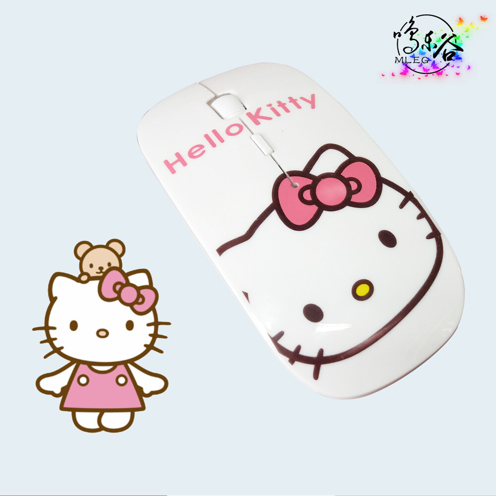 Cute Wireless Mouse Cartoon Ultra Slim Computer Mause Gaming Mice For Girl Kids