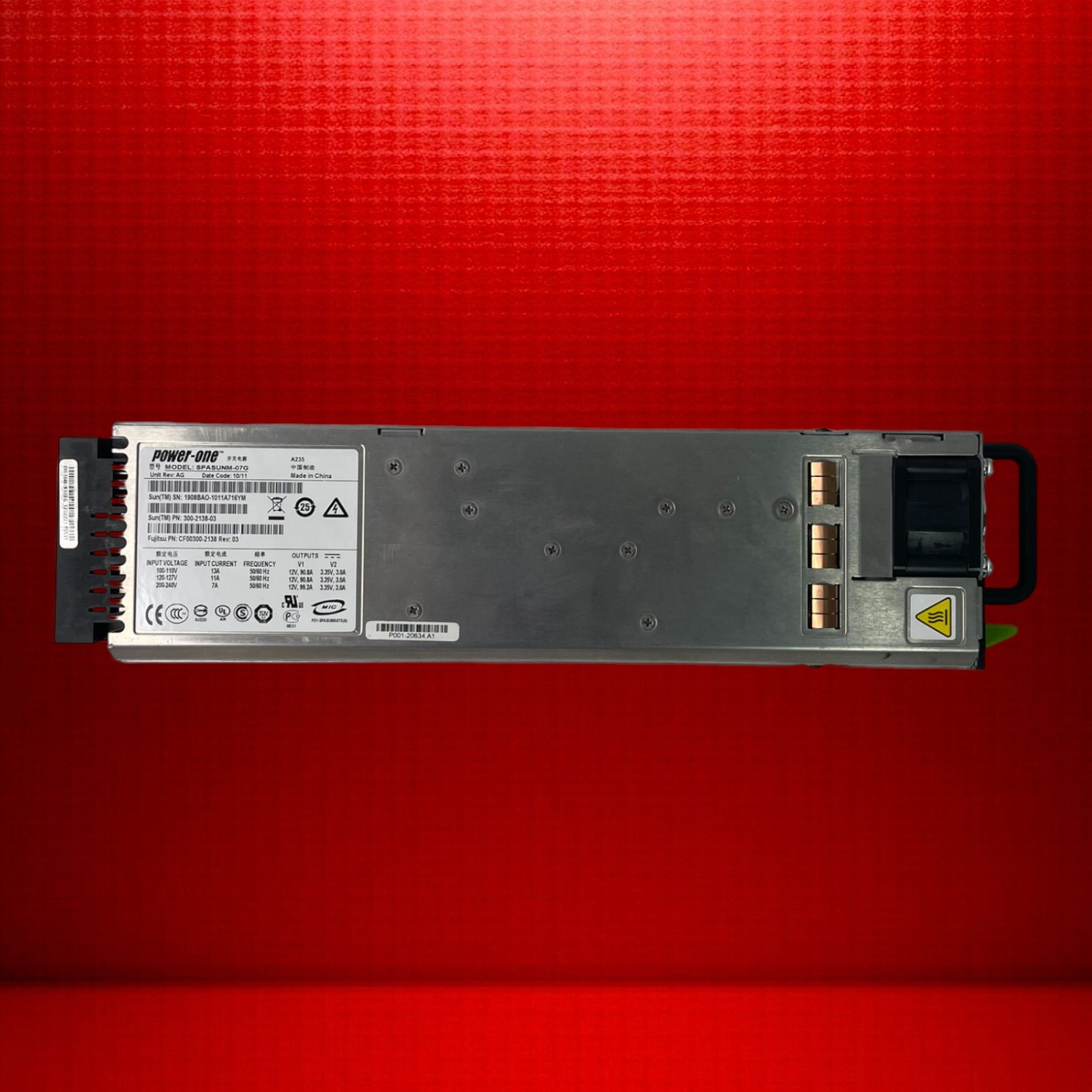 Power-One SPASUNM-07G 1200W 1U Server PSU for Sun SPARC T5220 T5240 OEM