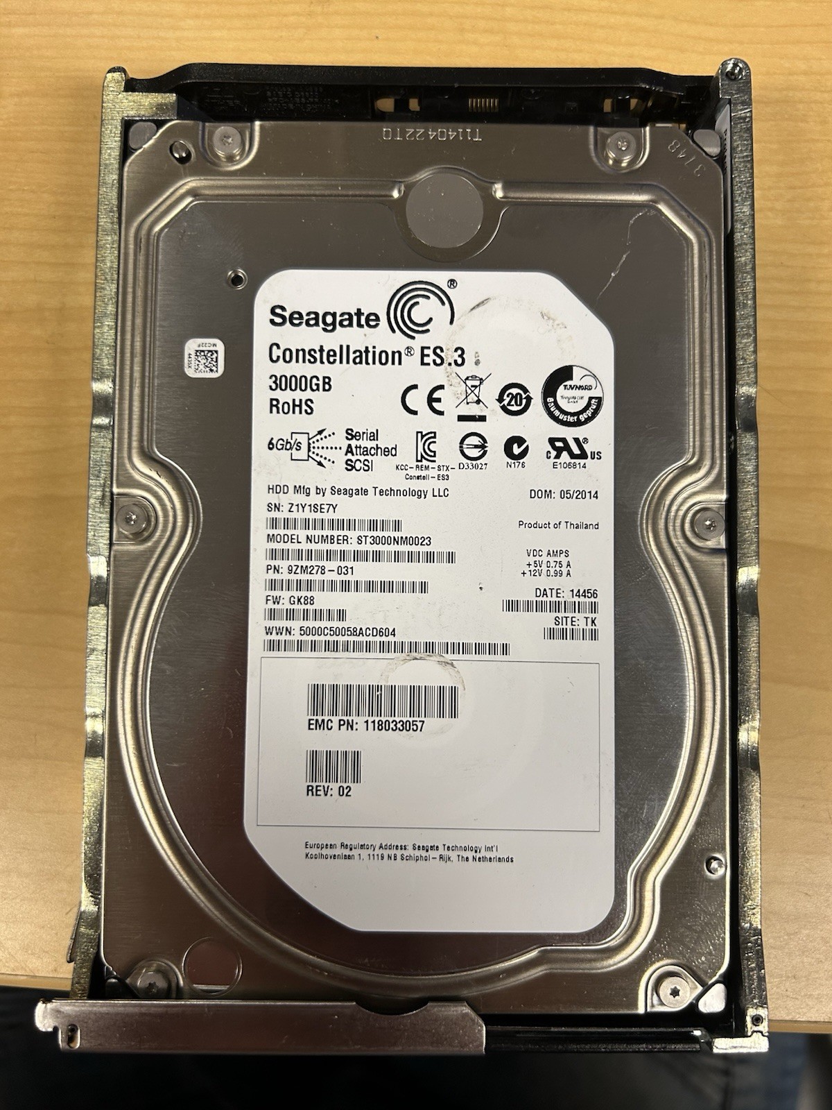 3TB 3.5” SAS HDD Seagate Constellation ES.3 