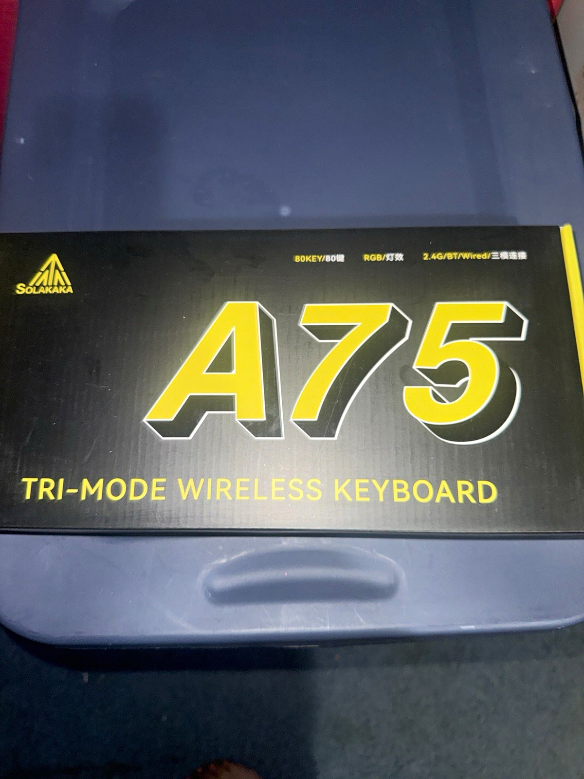 SOLAKAKA A75 Tri-Mode Wireless RGB Keyboard BT/2.4G/Wired QWERTY Black